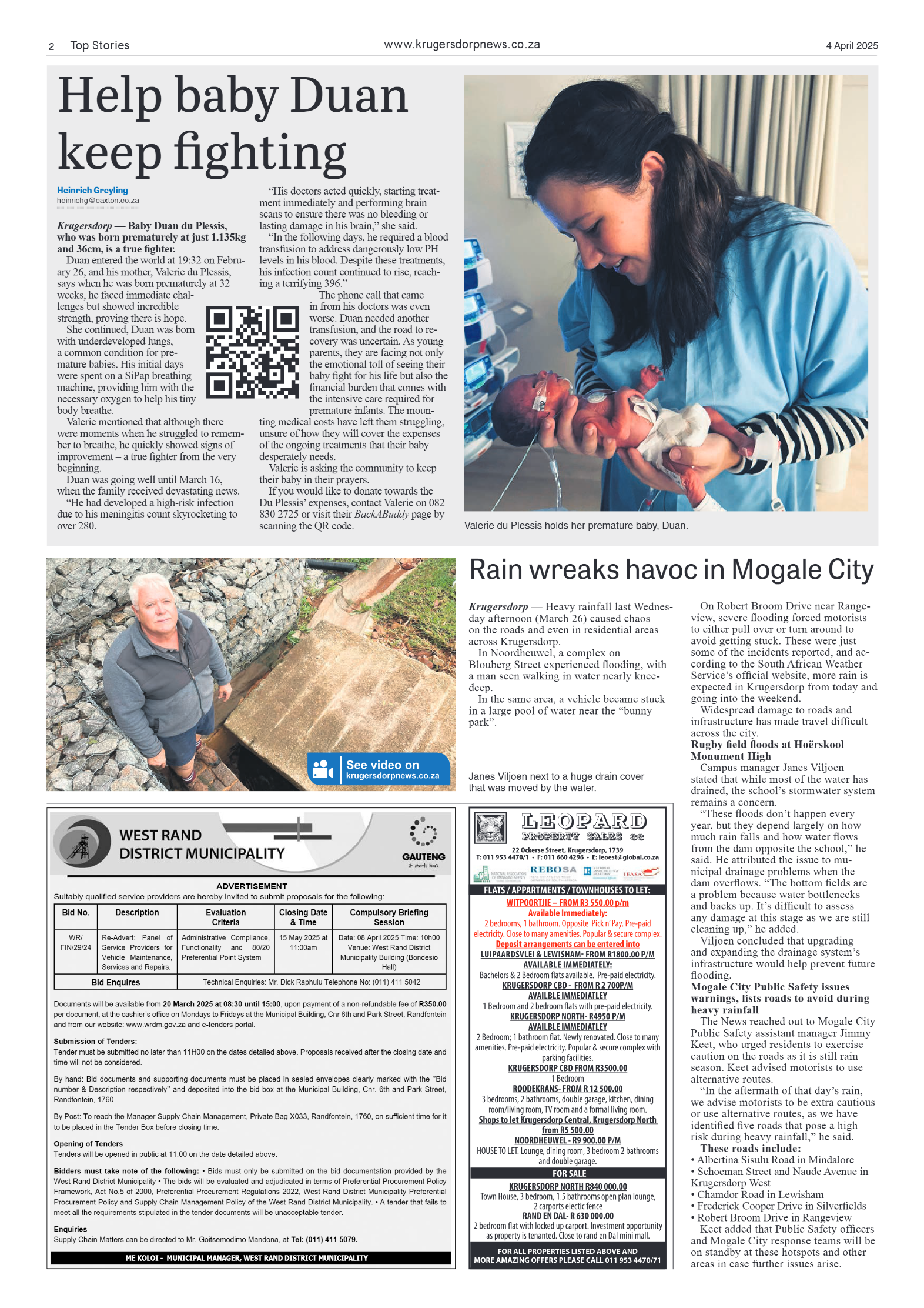 Krugersdorp News 4 April 2025 page 2