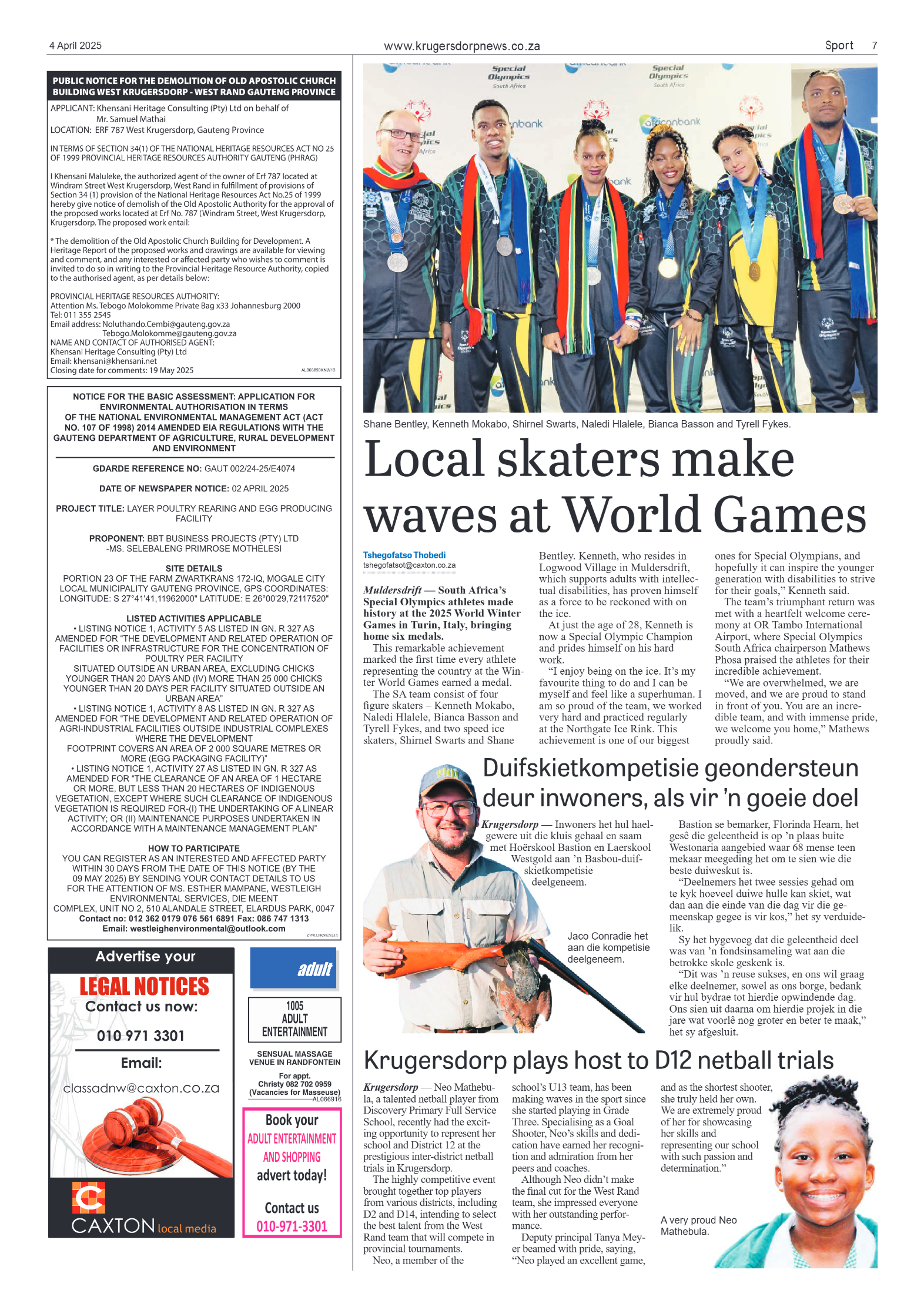 Krugersdorp News 4 April 2025 page 7