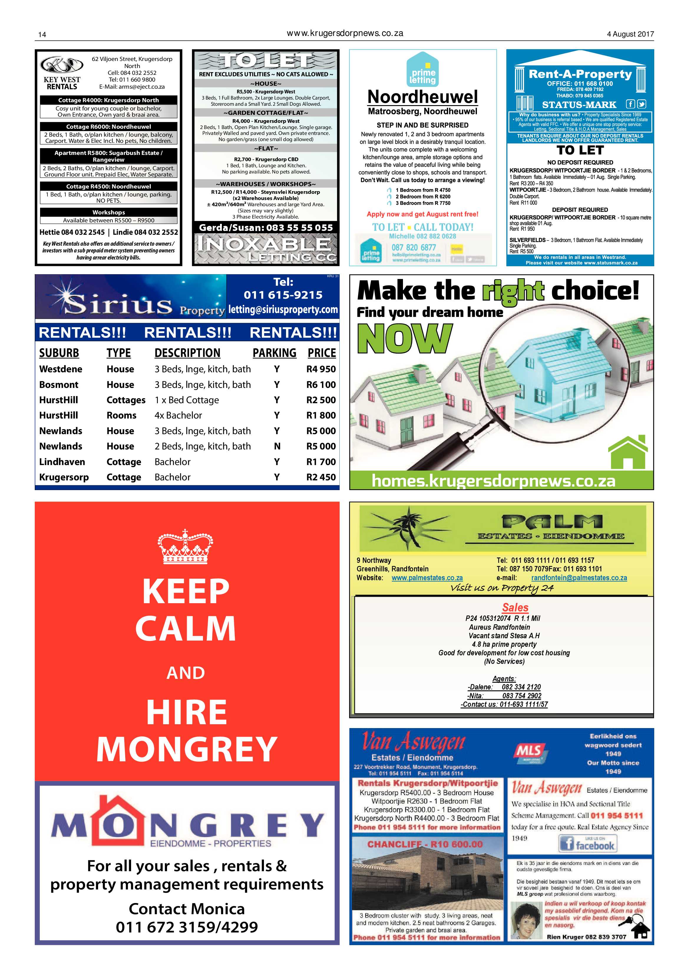 Krugersdorp News 4 August 2017 page 14
