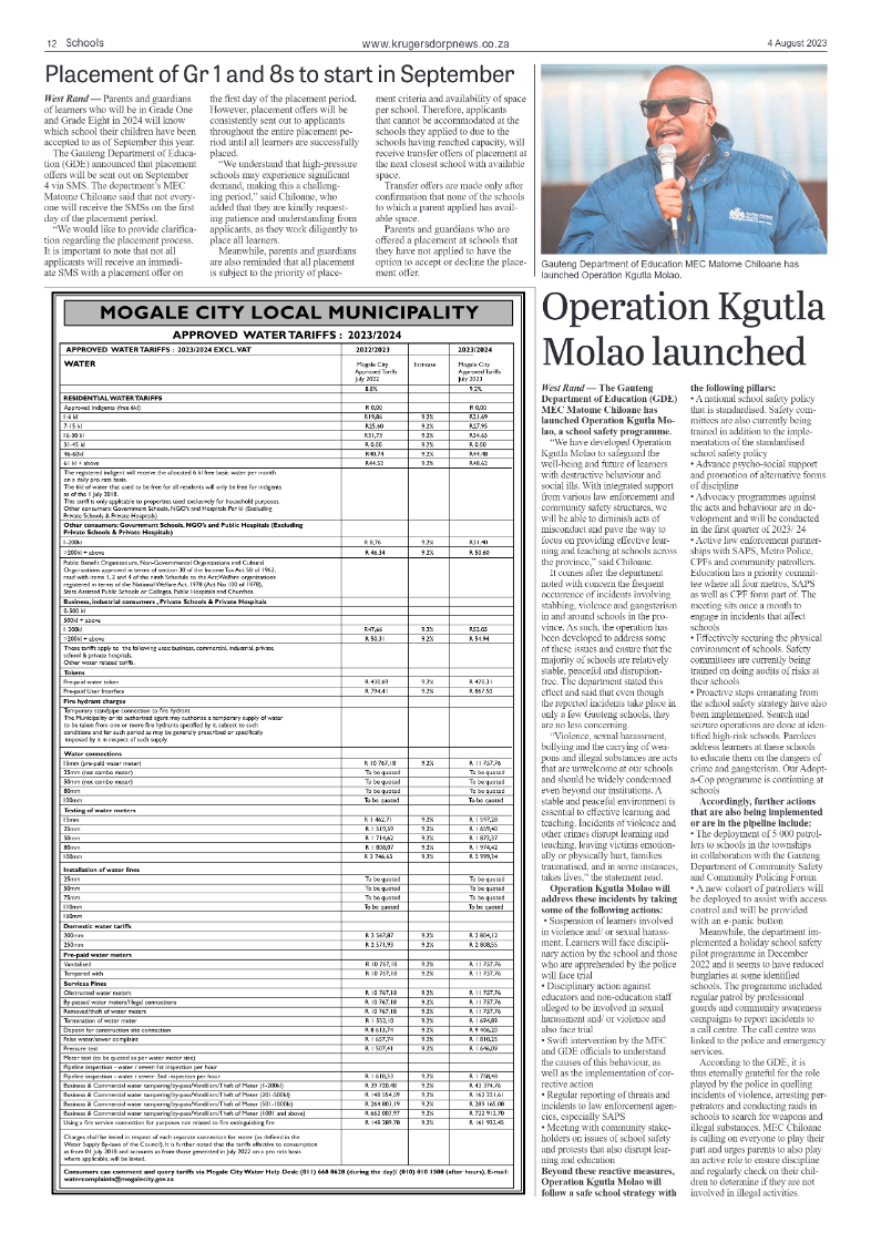Krugersdorp News 4 August 2023 page 12
