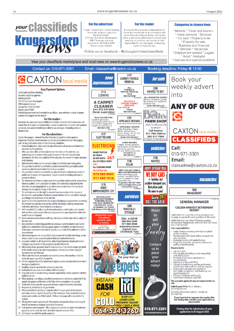 Krugersdorp News 4 August 2023 page 14