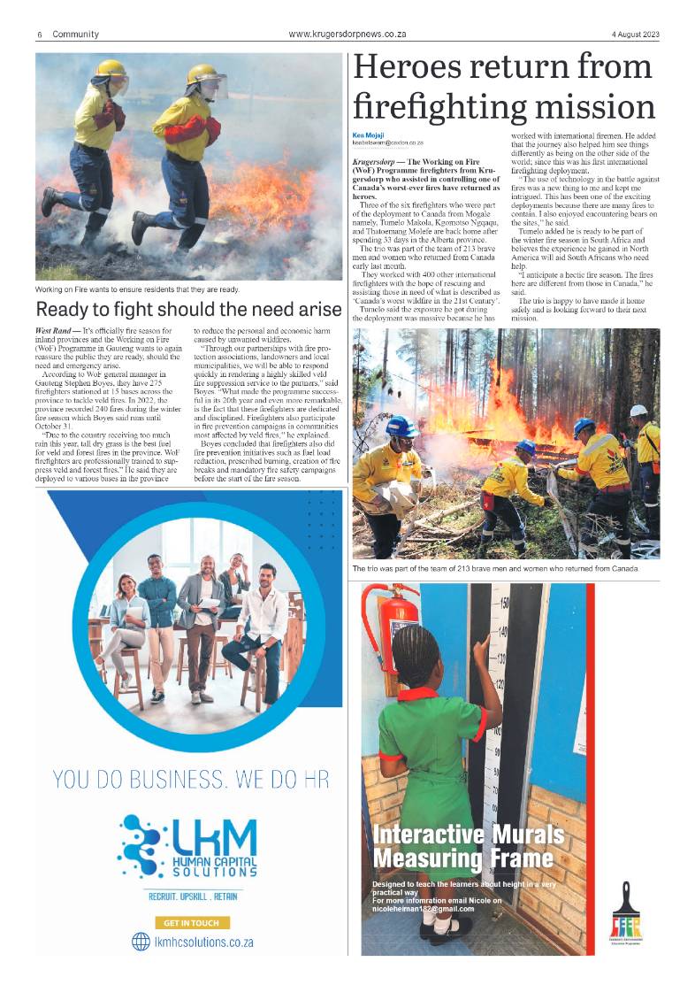 Krugersdorp News 4 August 2023 page 6