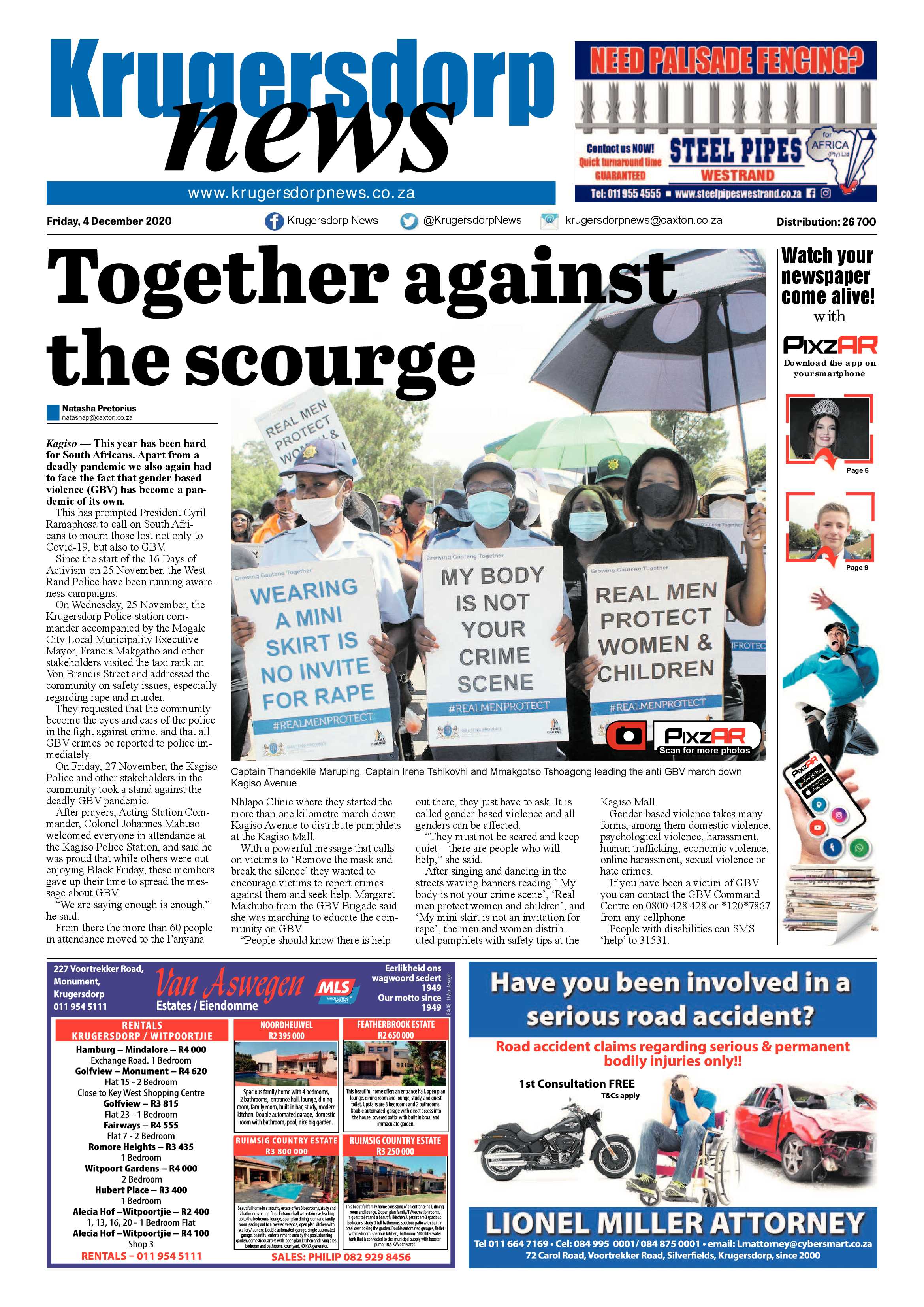 Krugersdorp News 4 December 2020 page 1