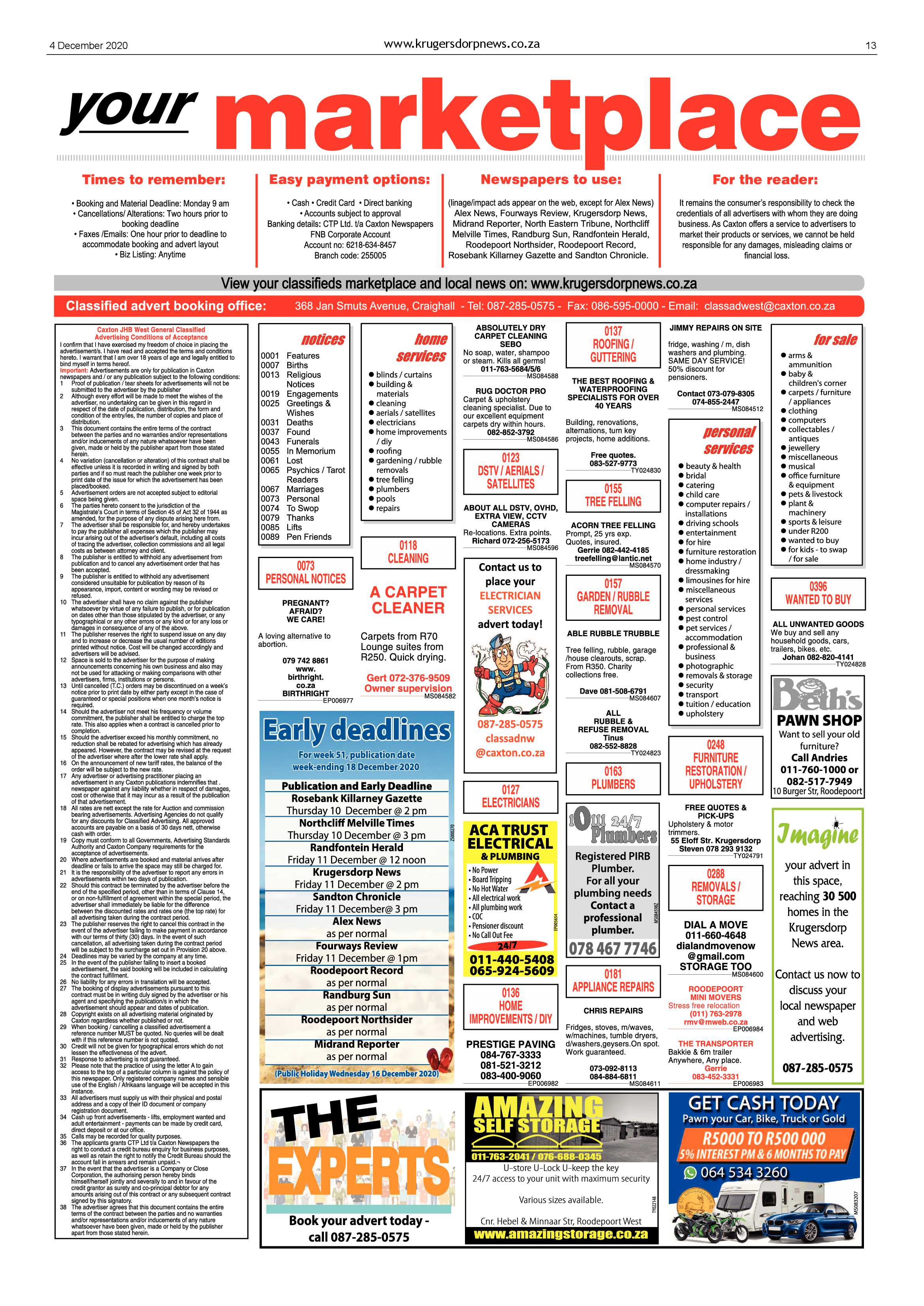 Krugersdorp News 4 December 2020 page 13