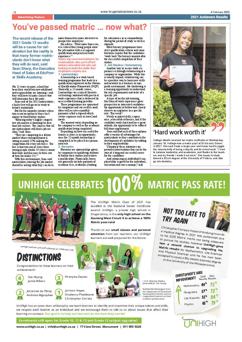Krugersdorp News 4 February 2022 page 12
