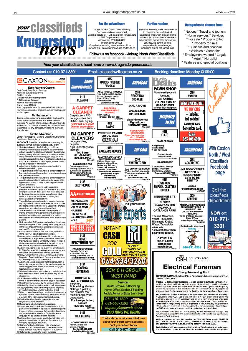 Krugersdorp News 4 February 2022 page 14