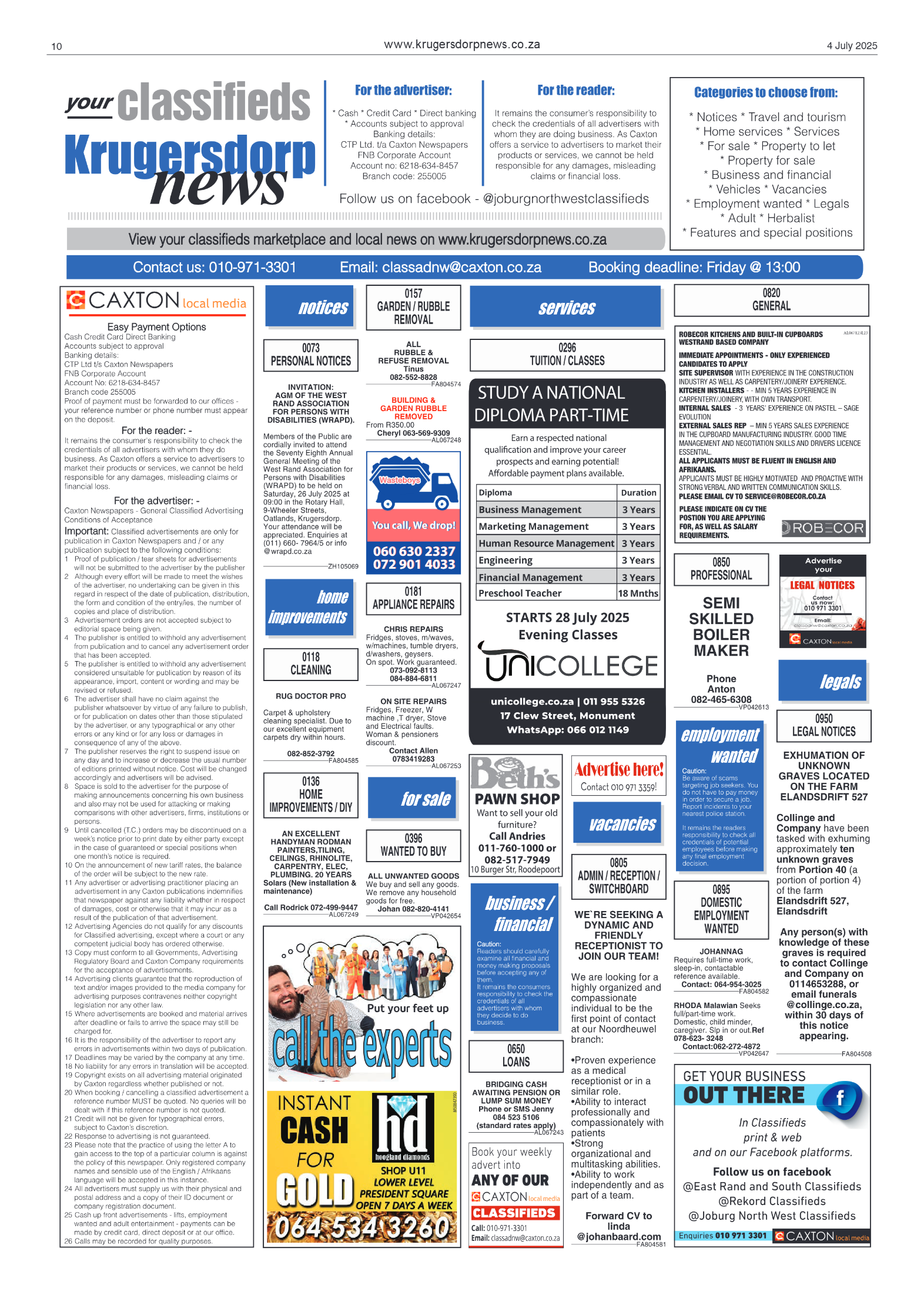 Krugersdorp News 4 July 2025 page 10