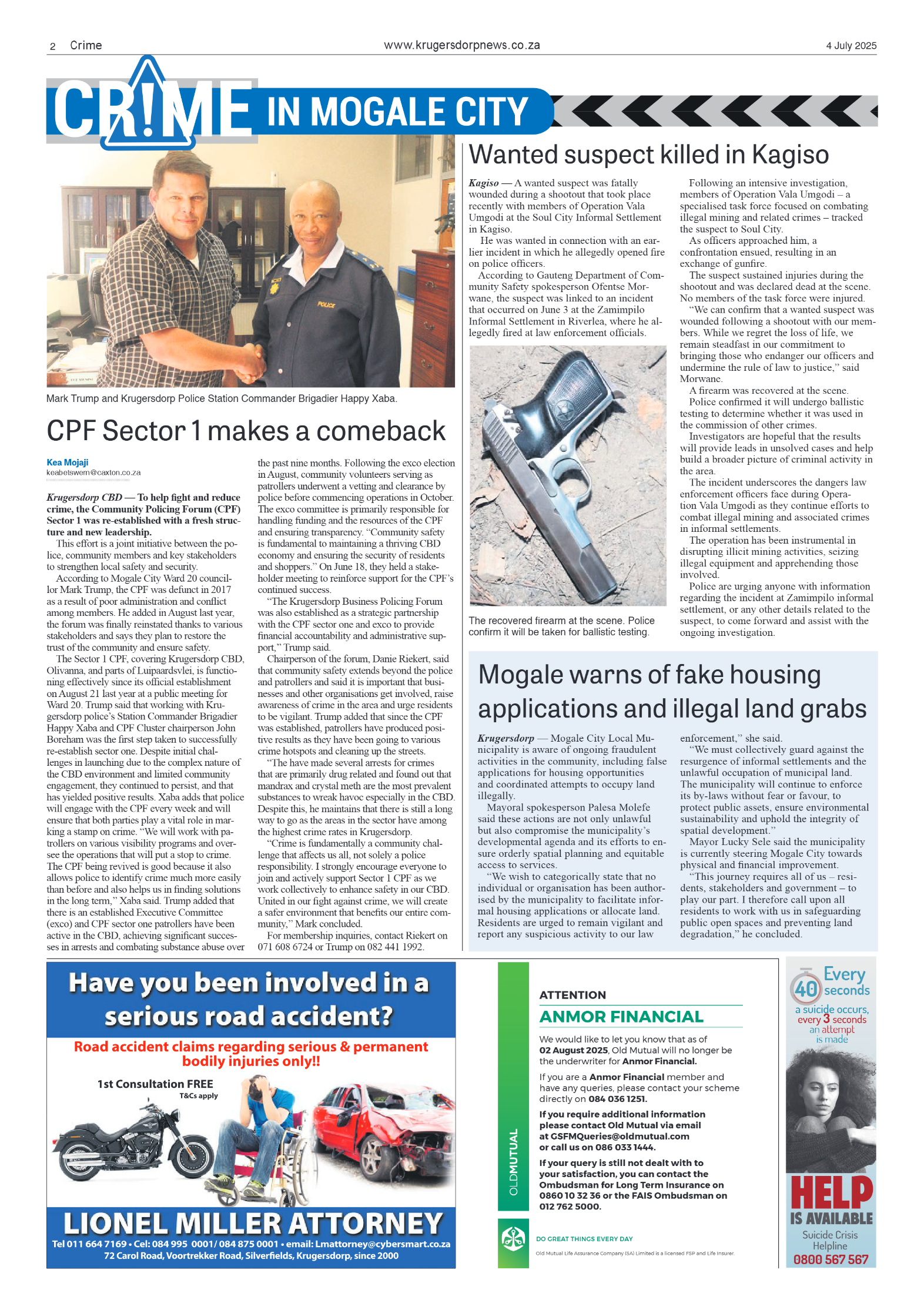 Krugersdorp News 4 July 2025 page 2