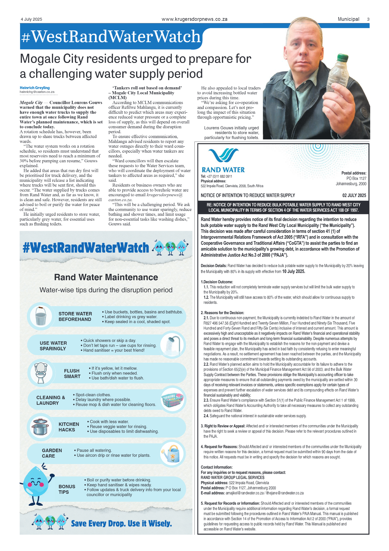 Krugersdorp News 4 July 2025 page 3