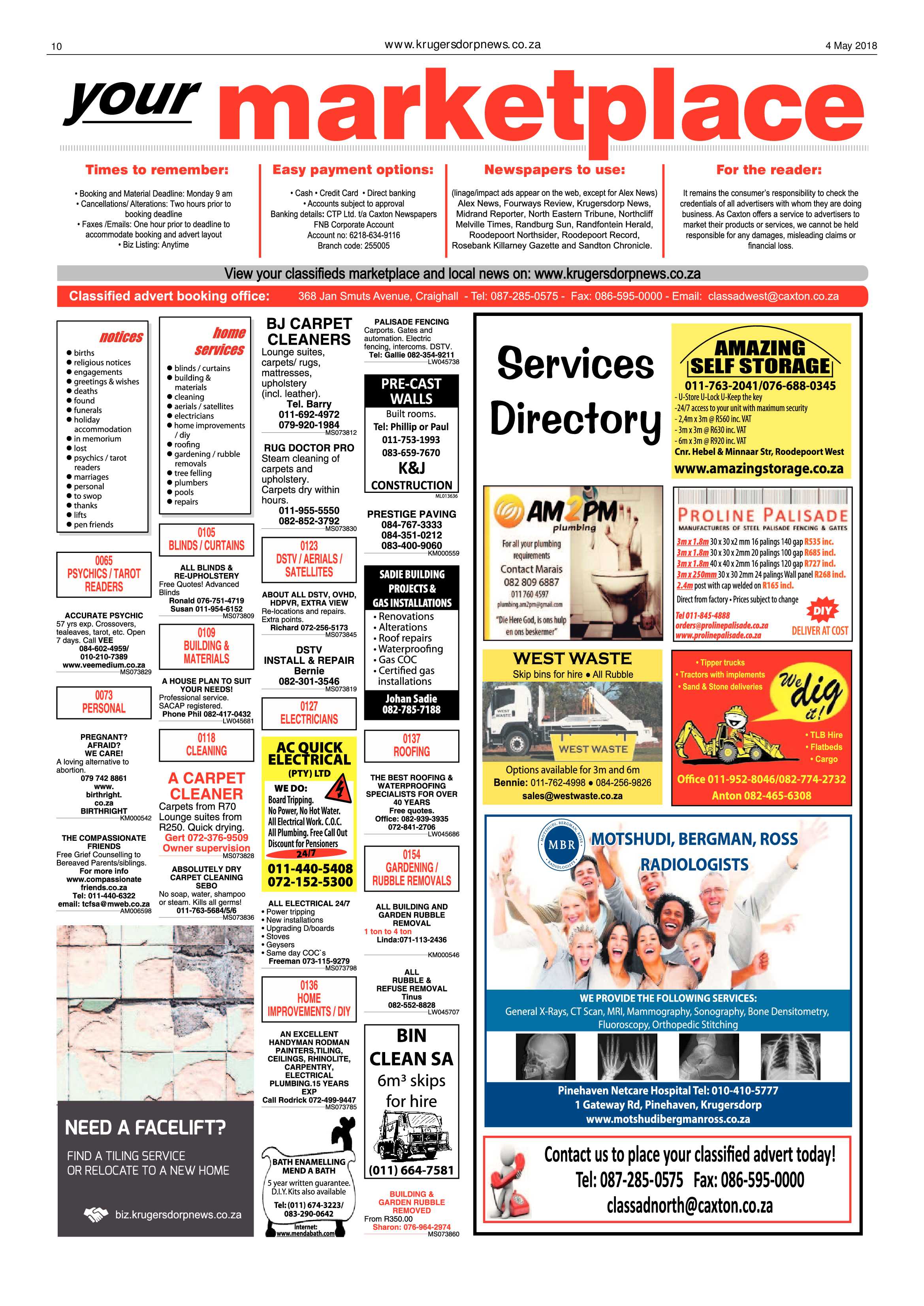 Krugersdorp News 4 May 2018 page 10