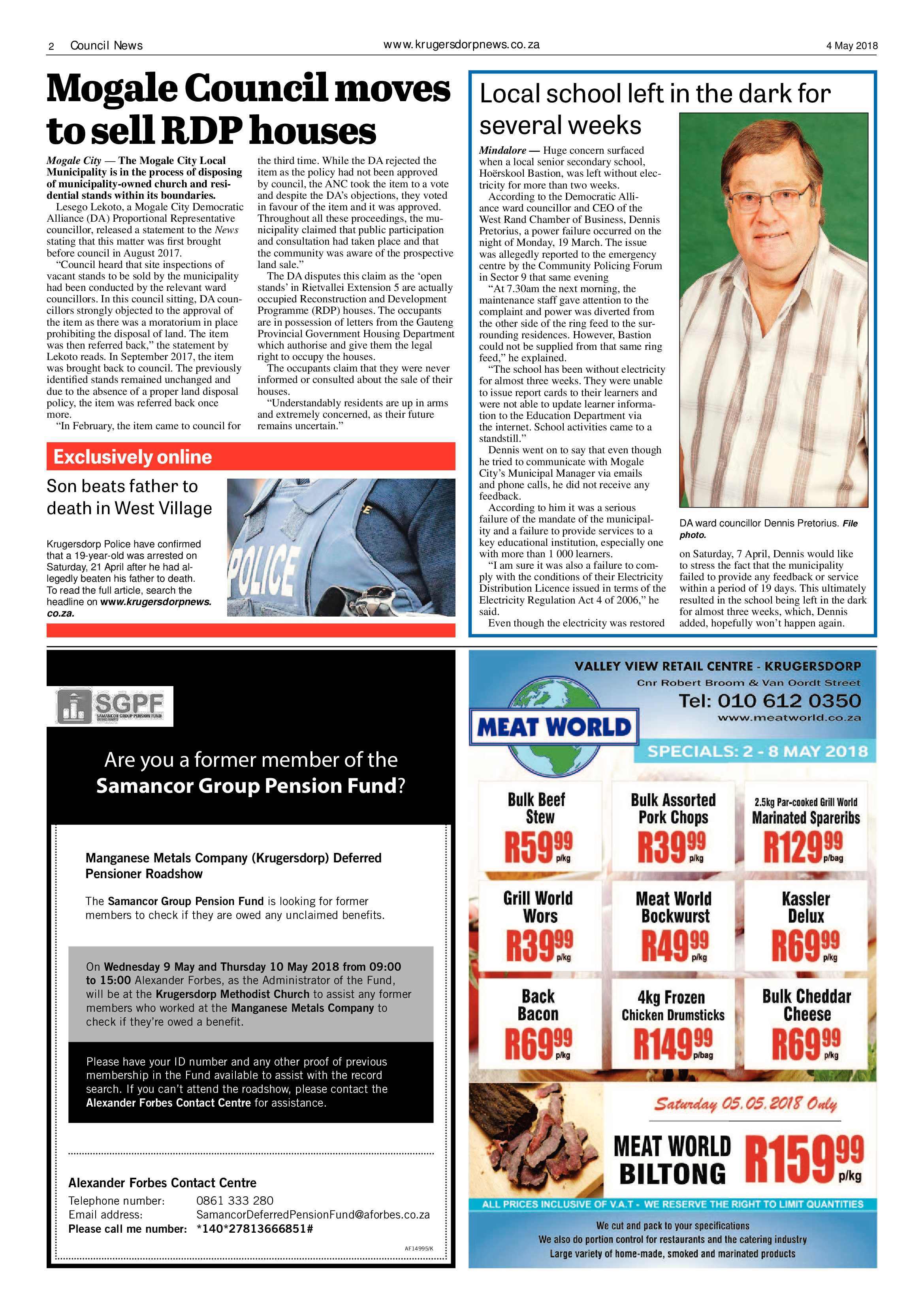 Krugersdorp News 4 May 2018 page 2