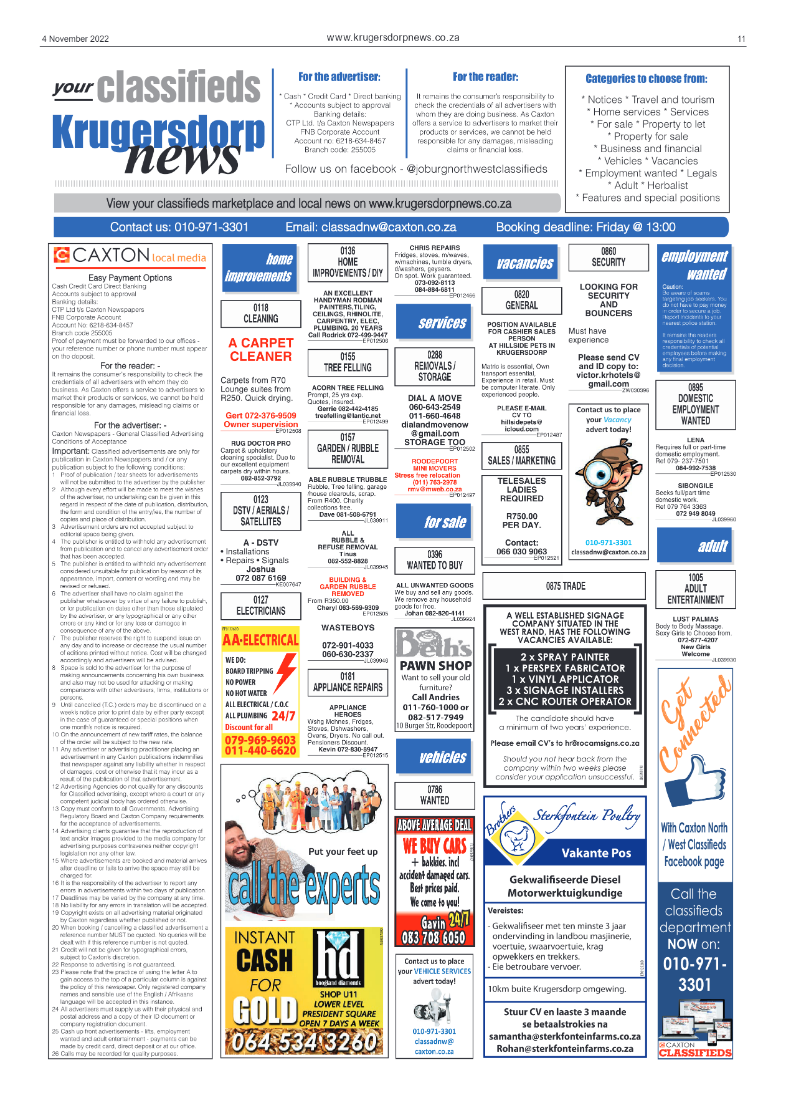 Krugersdorp News 4 November 2022 page 11