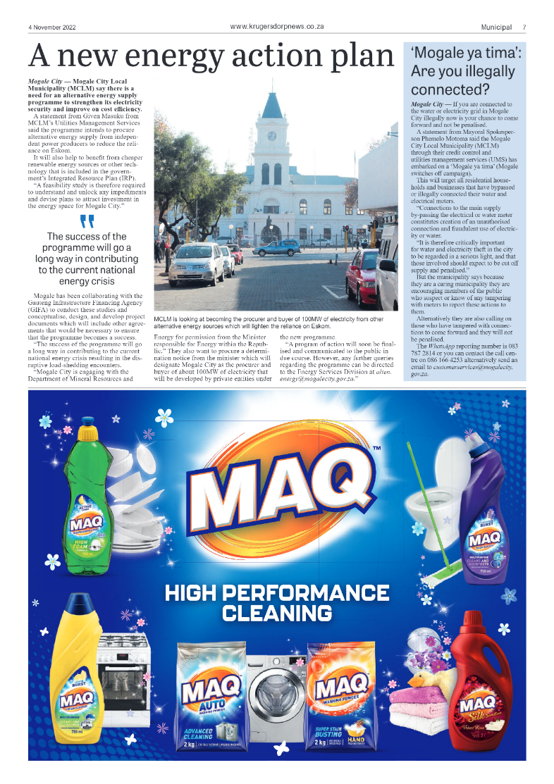 Krugersdorp News 4 November 2022 page 7
