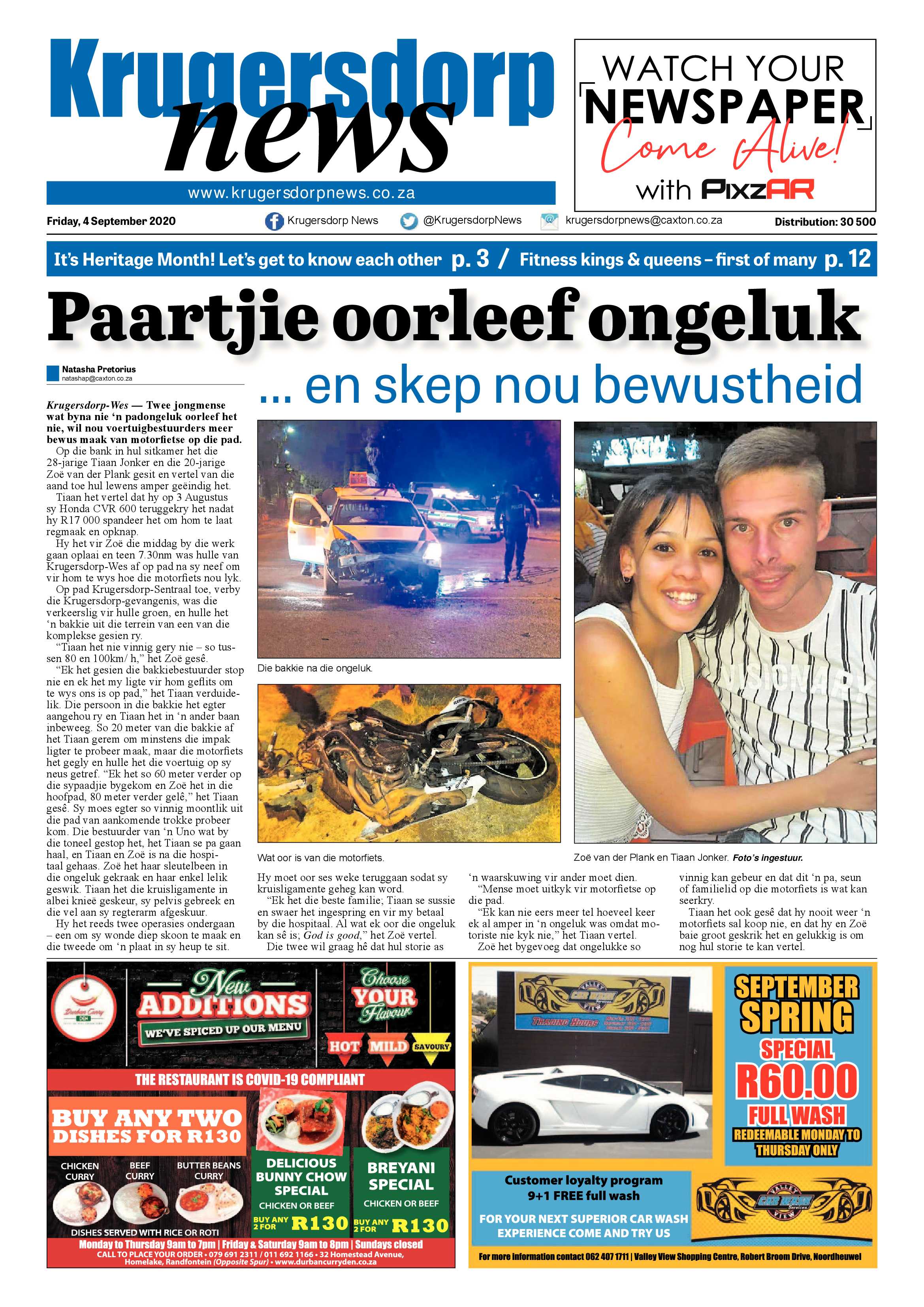 Krugersdorp News 4 September 2020 page 1