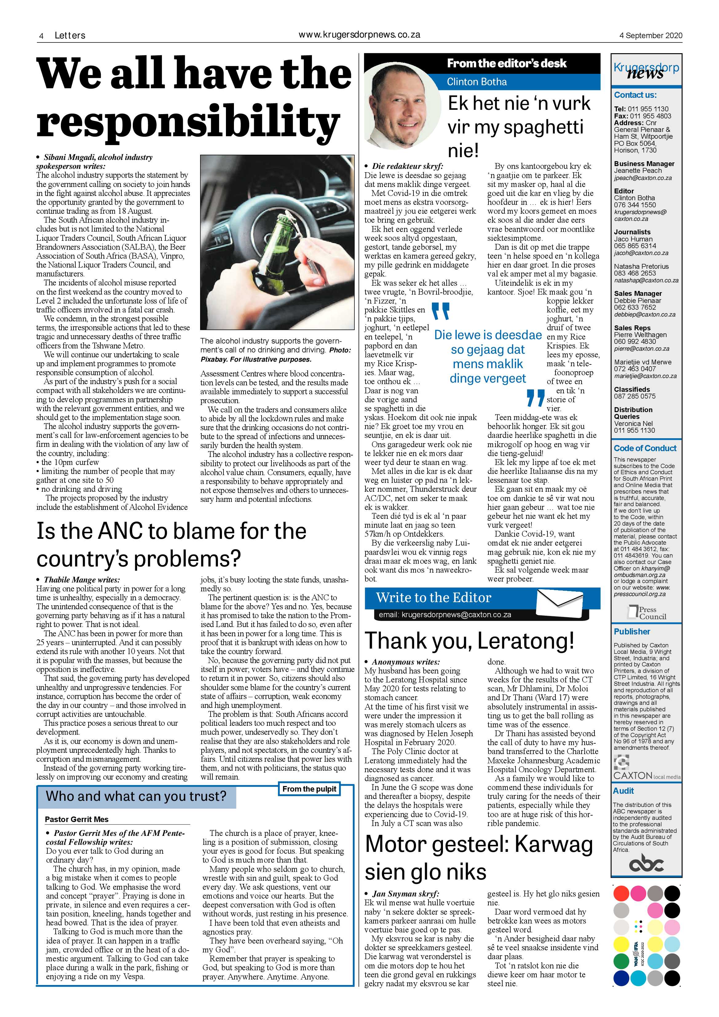 Krugersdorp News 4 September 2020 page 4