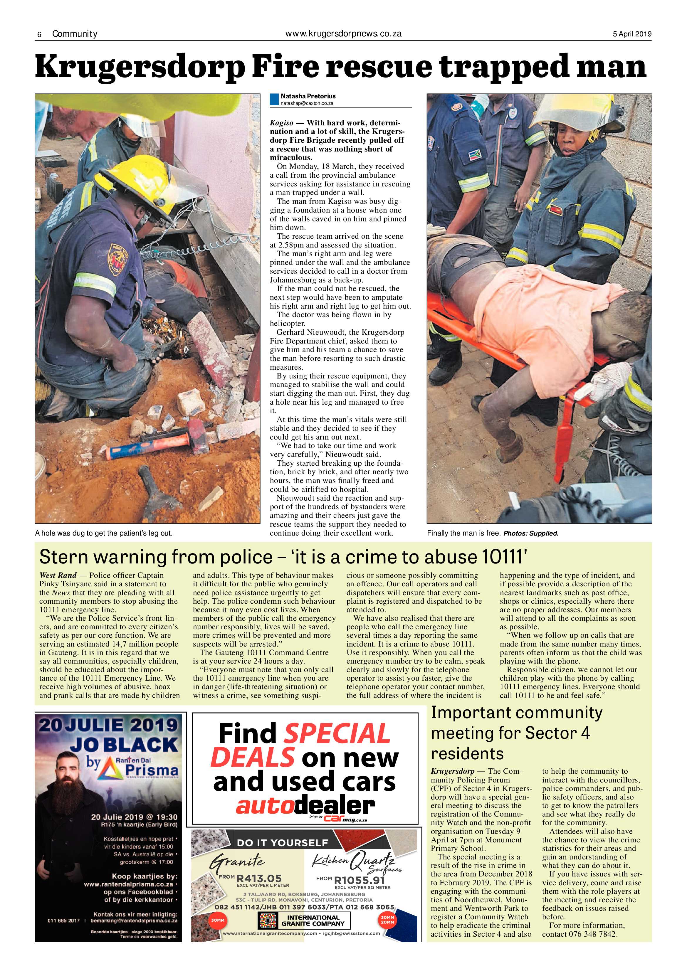 Krugersdorp News 5 April 2019 page 6