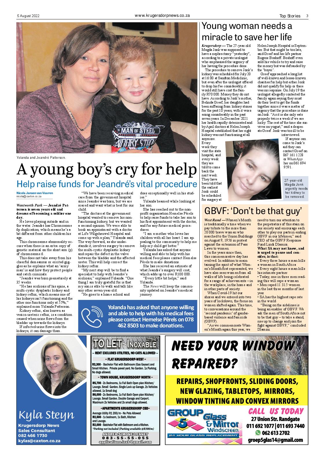 Krugersdorp News 5 August 2022 page 3