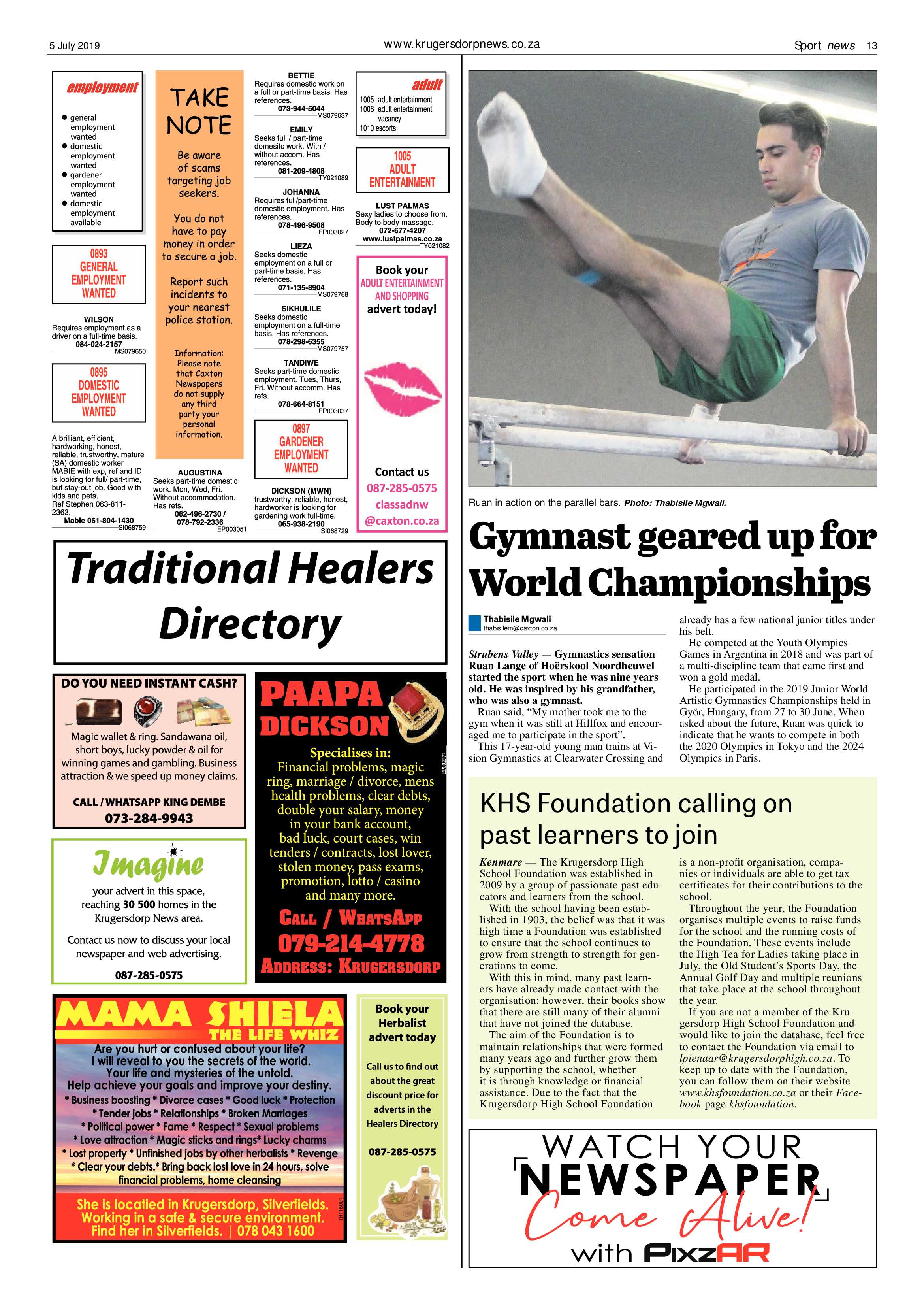 Krugersdorp News 5 July 2019 page 13