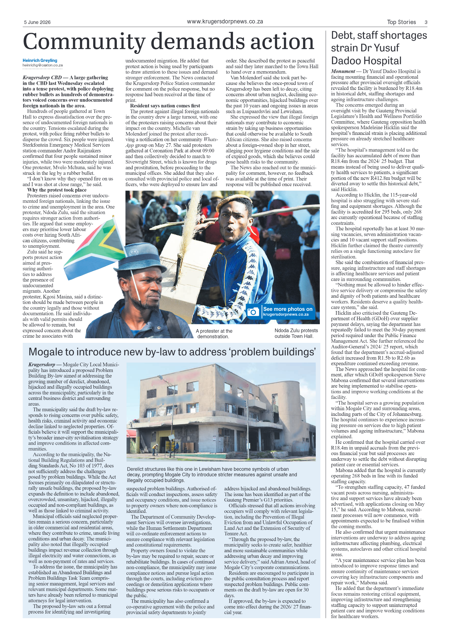 Krugersdorp News 5 June 2026 page 3
