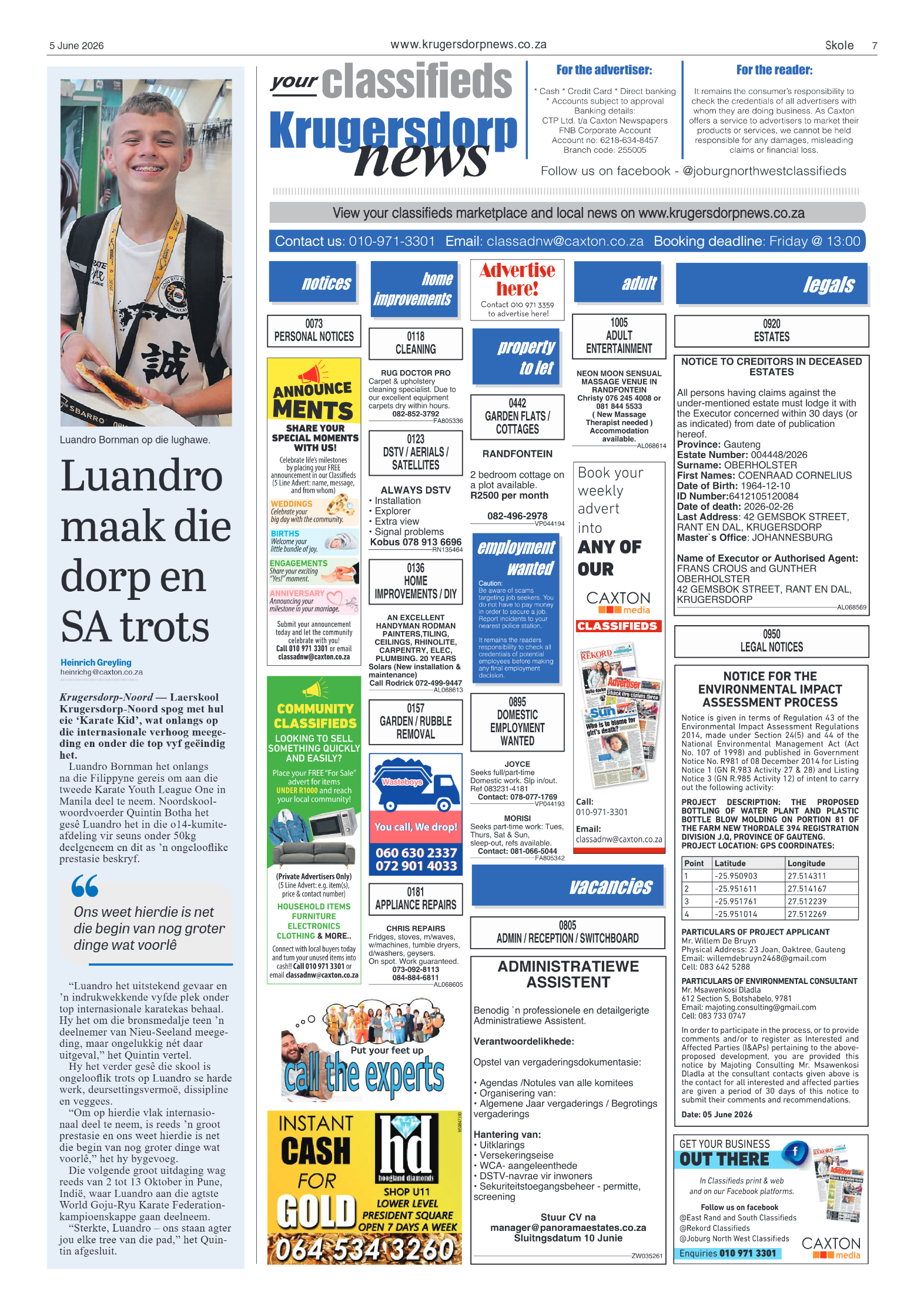 Krugersdorp News 5 June 2026 page 7