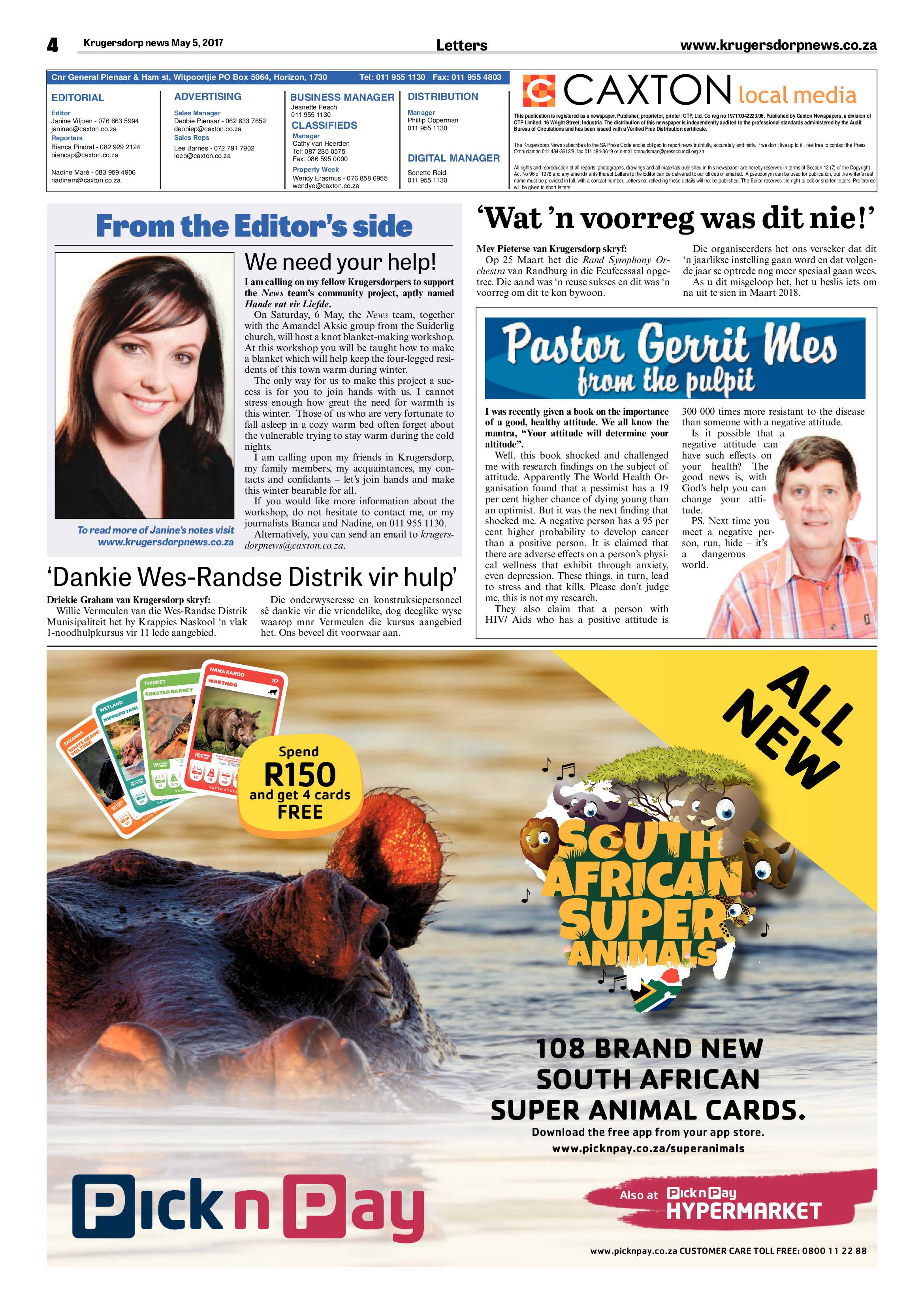 Krugerdorp News 5 May 2017 page 4