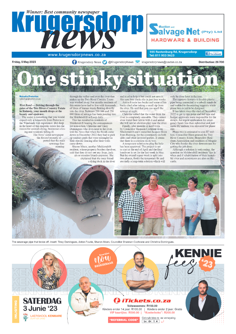 Krugersdorp News 5 May 2023 page 1
