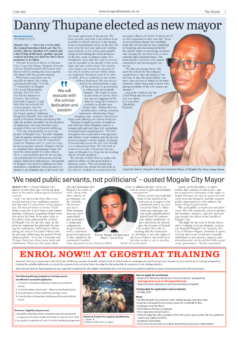 Krugersdorp News 5 May 2023 page 3