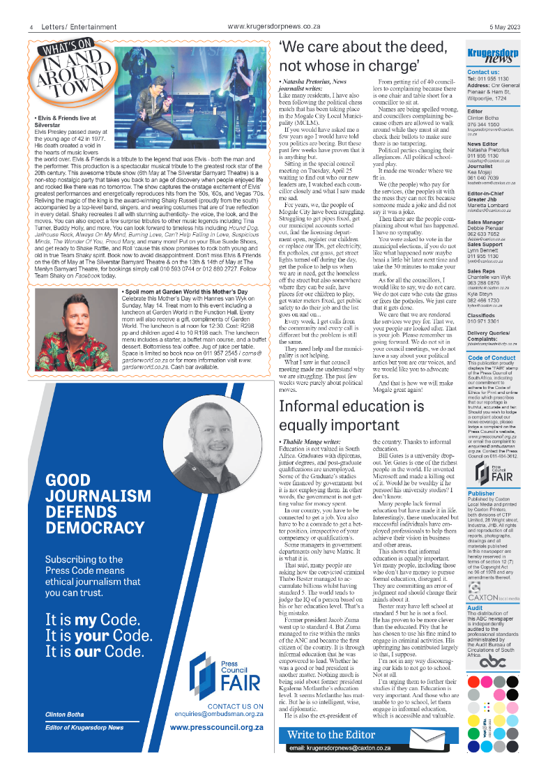Krugersdorp News 5 May 2023 page 4