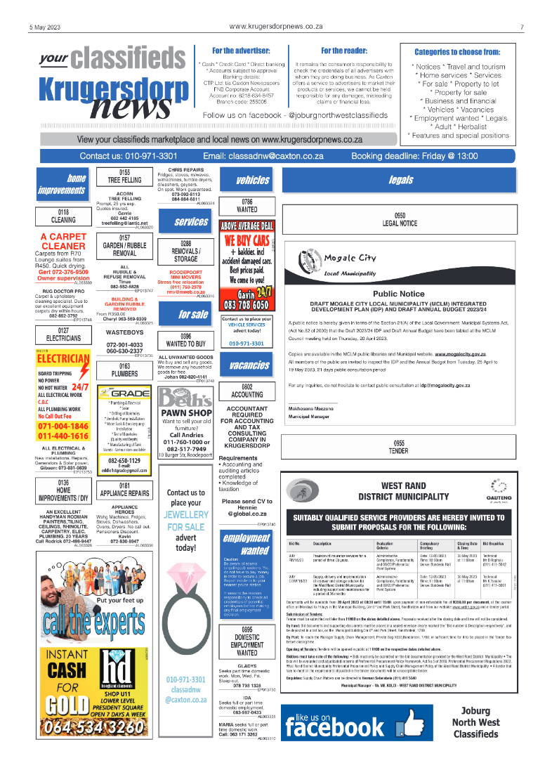 Krugersdorp News 5 May 2023 page 7