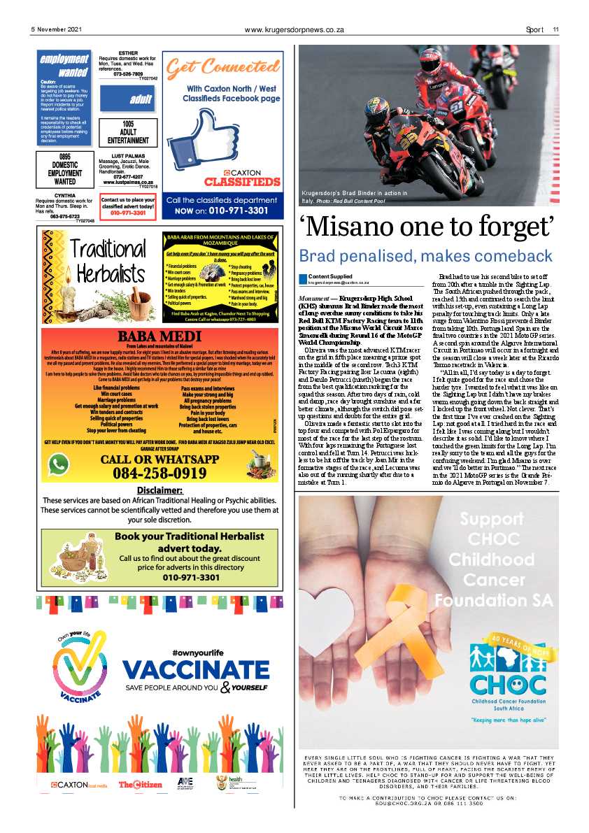Krugersdorp News 5 November 2021 page 11