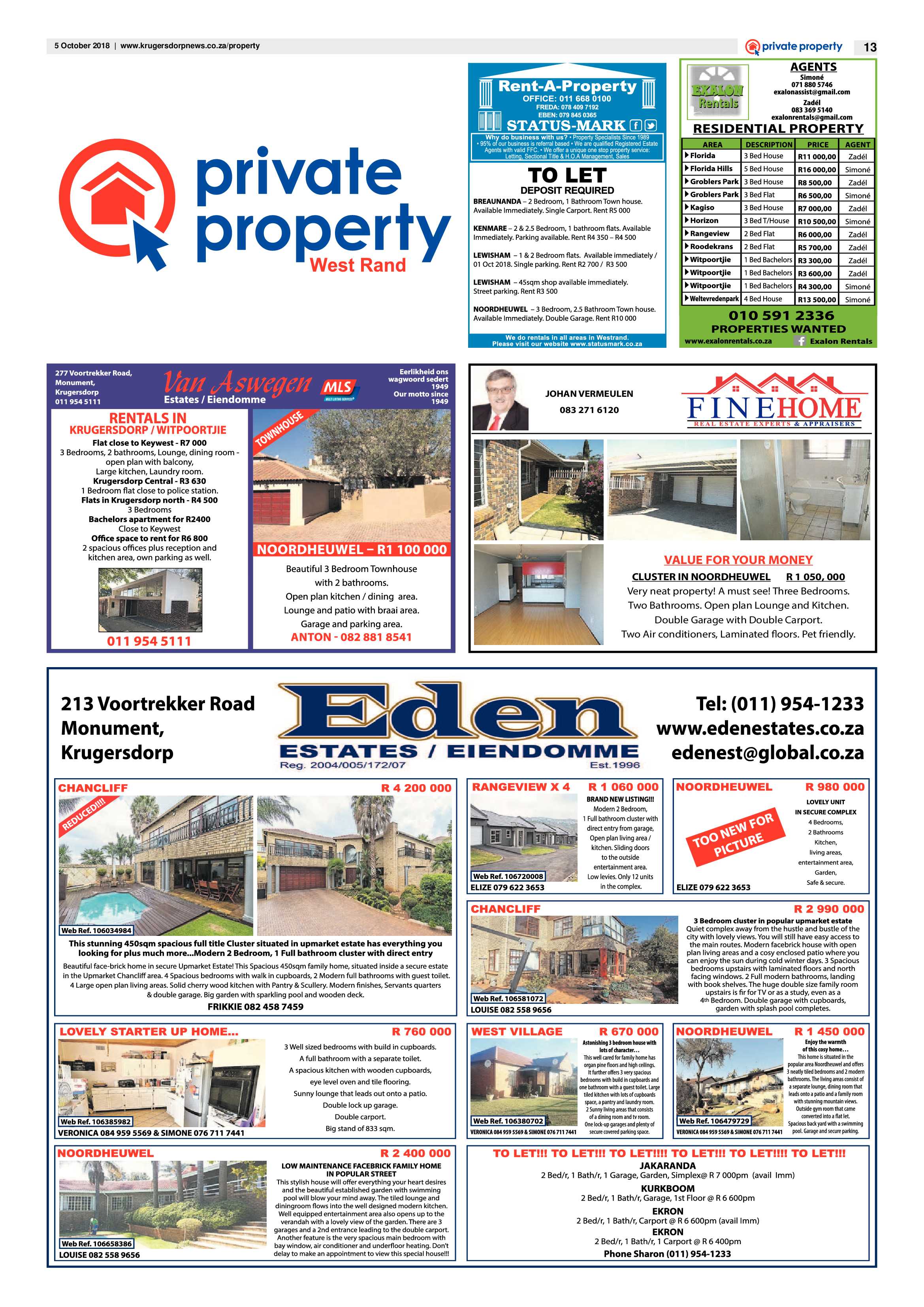 Krugersdorp News 5 October 2018 page 13
