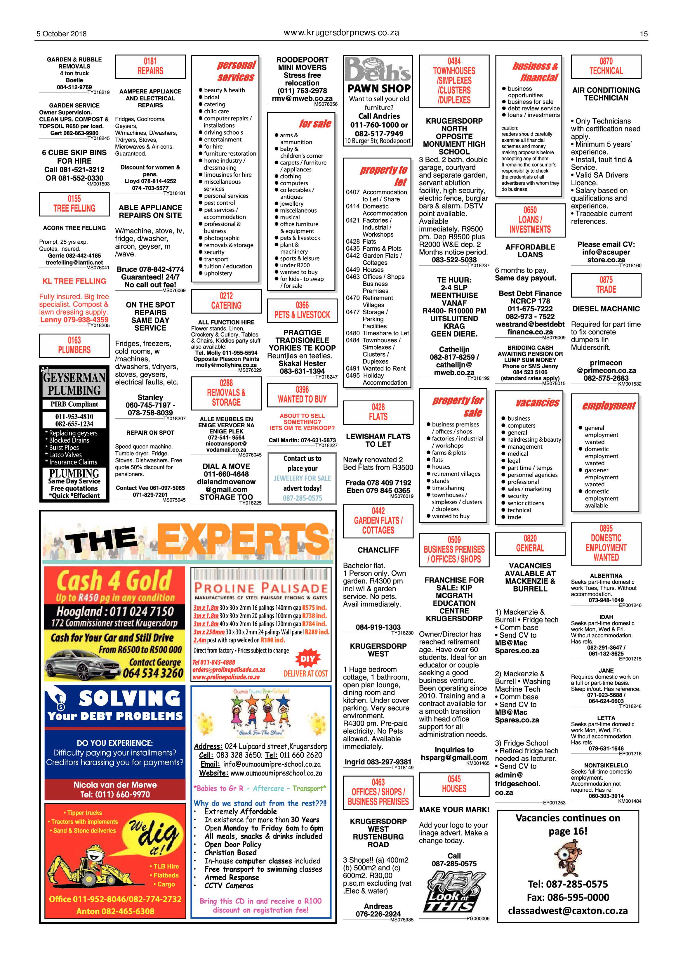 Krugersdorp News 5 October 2018 page 15