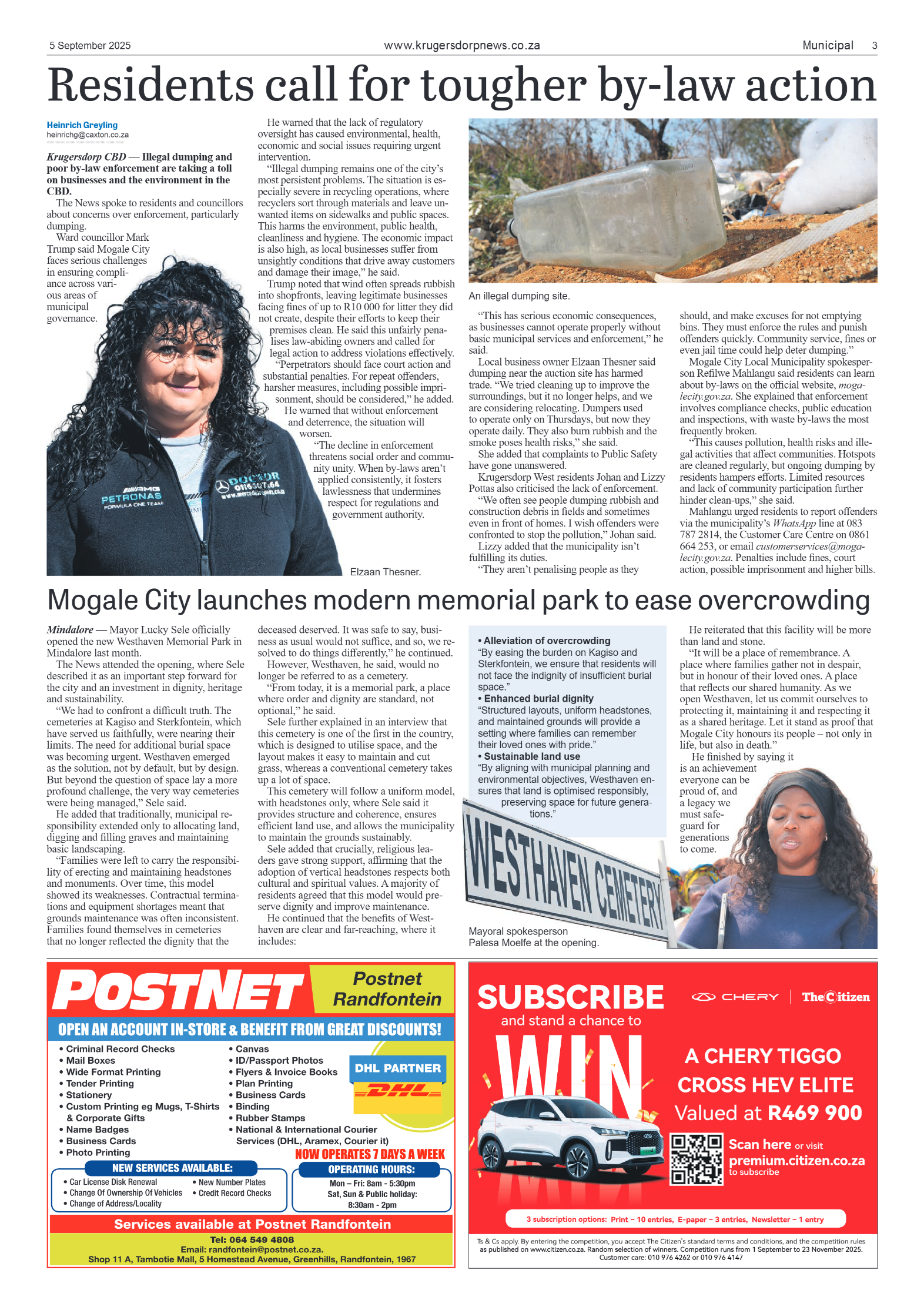 Krugersdorp News 5 September 2025 page 3
