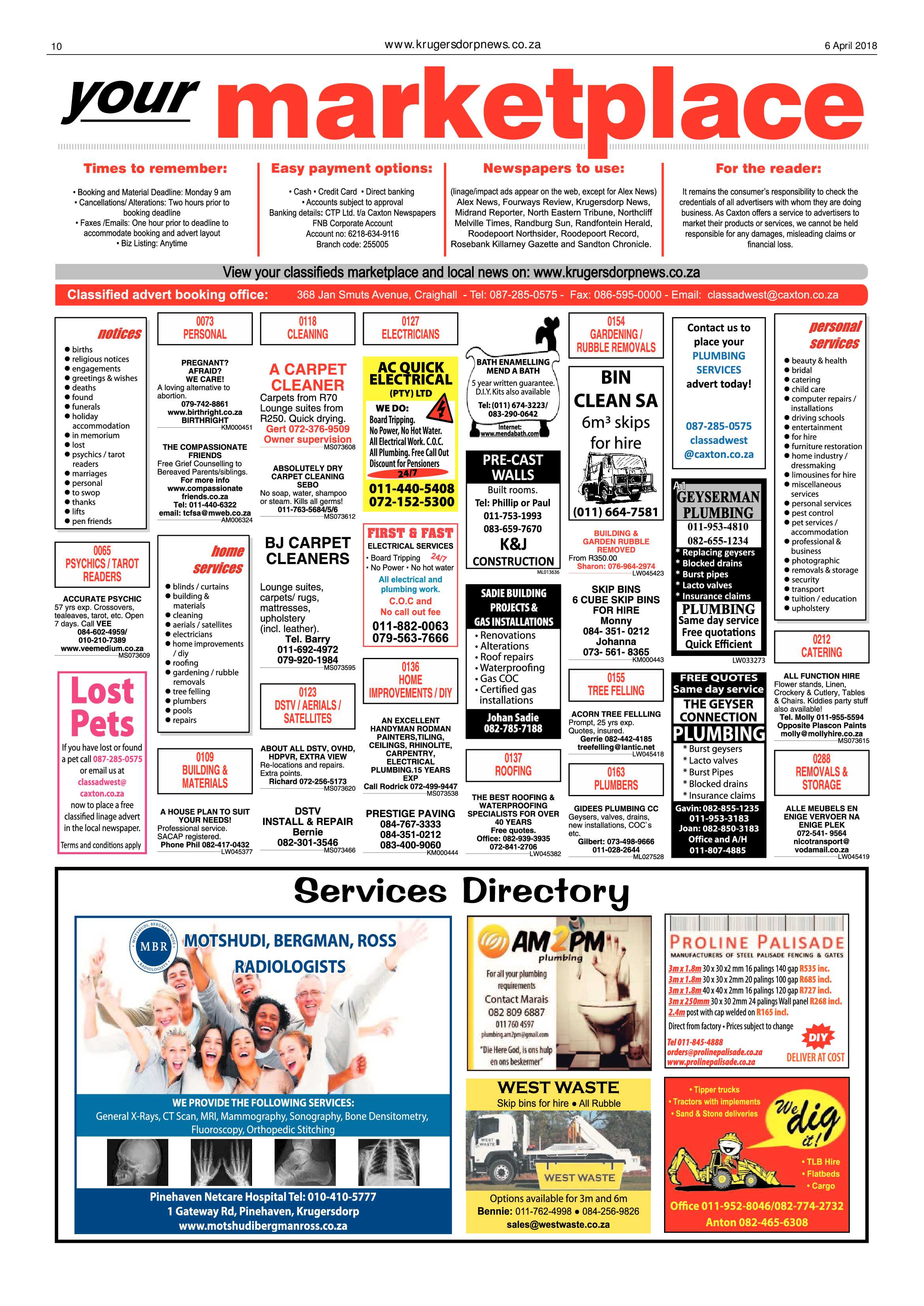 Krugersdorp News 6 April 2018 page 10