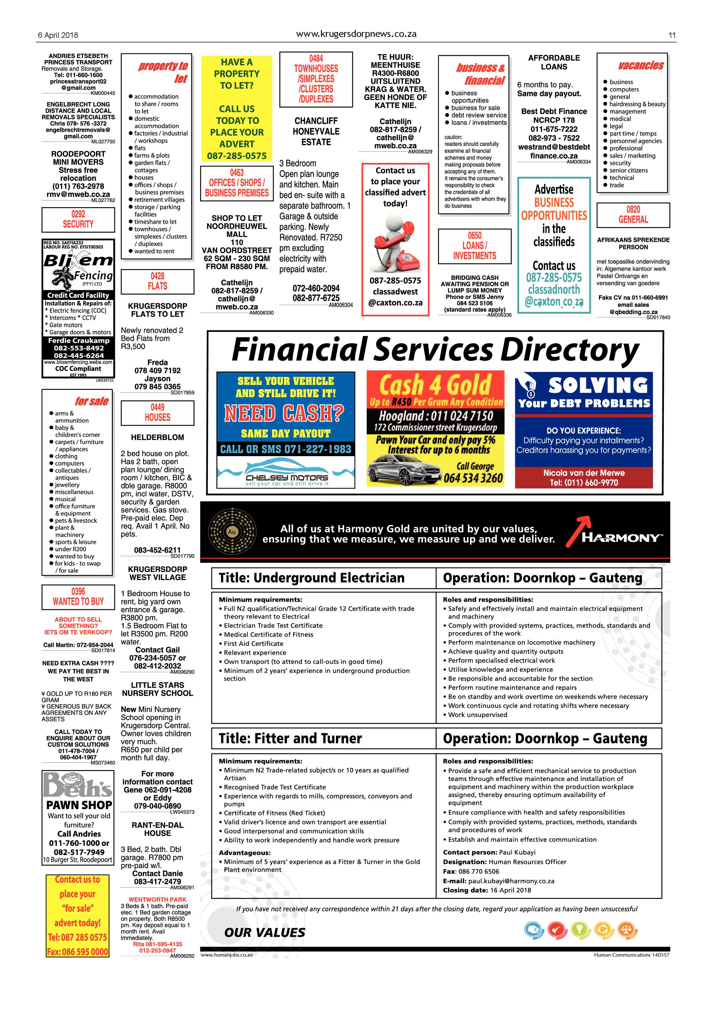 Krugersdorp News 6 April 2018 page 11