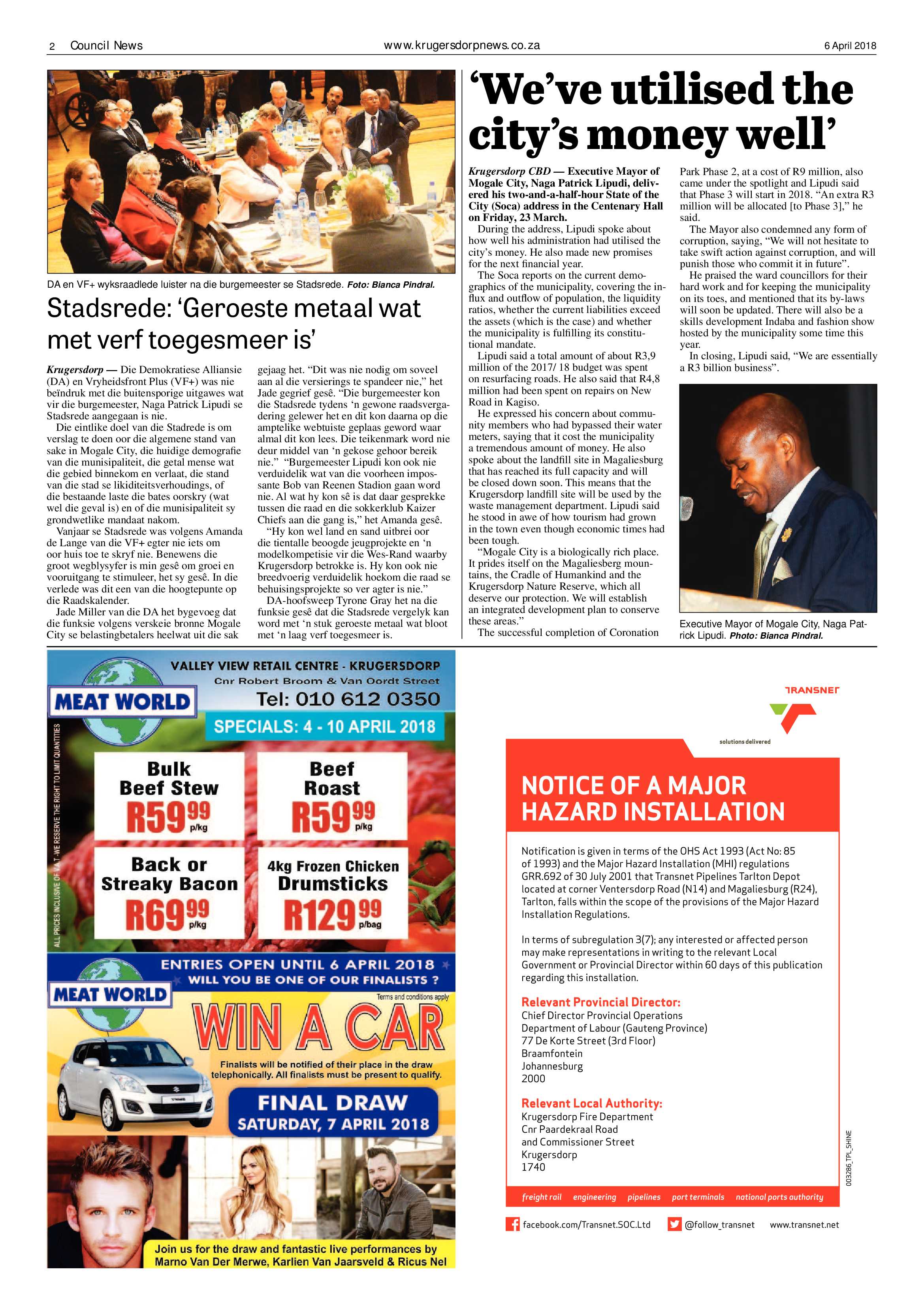 Krugersdorp News 6 April 2018 page 2