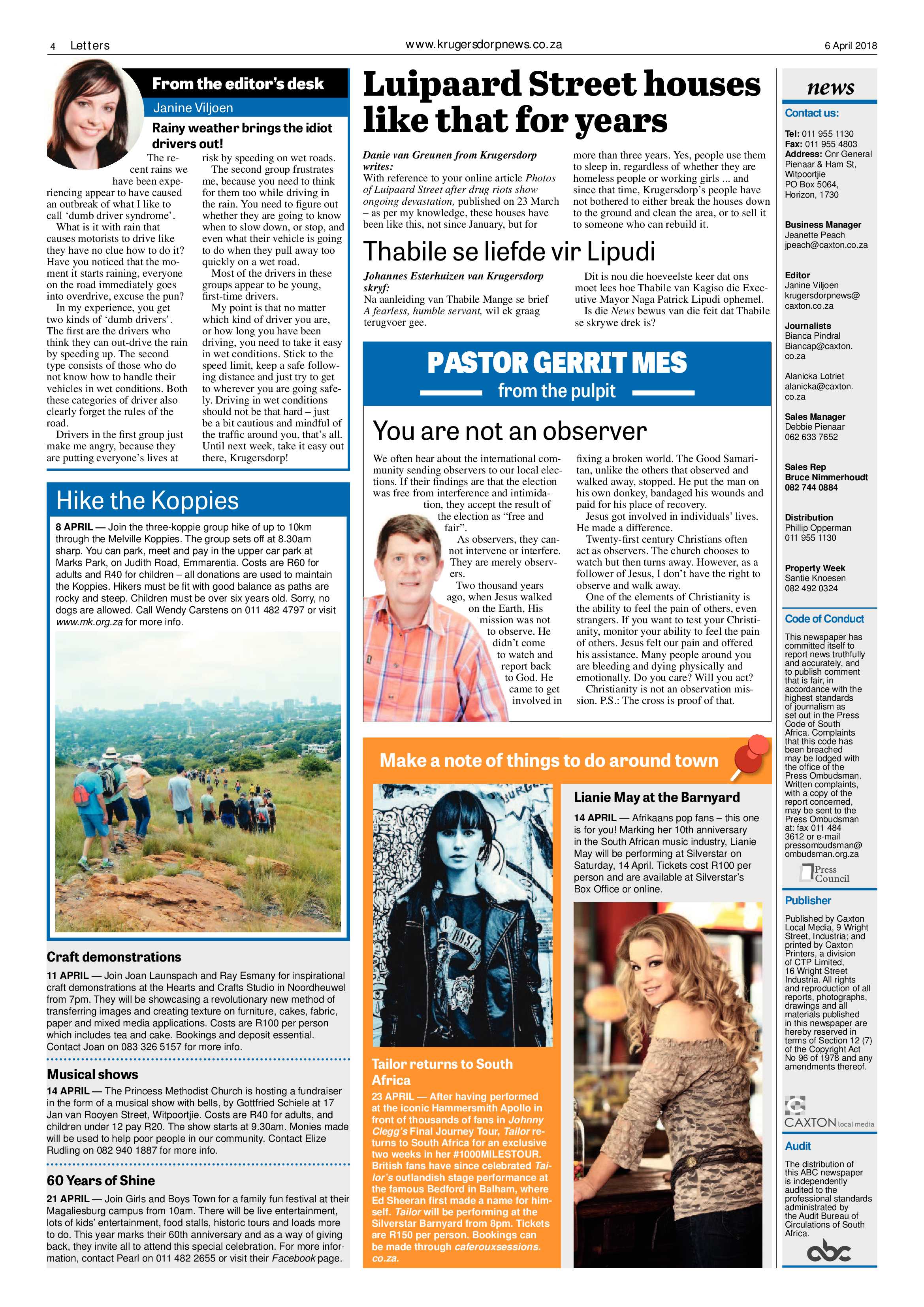 Krugersdorp News 6 April 2018 page 4