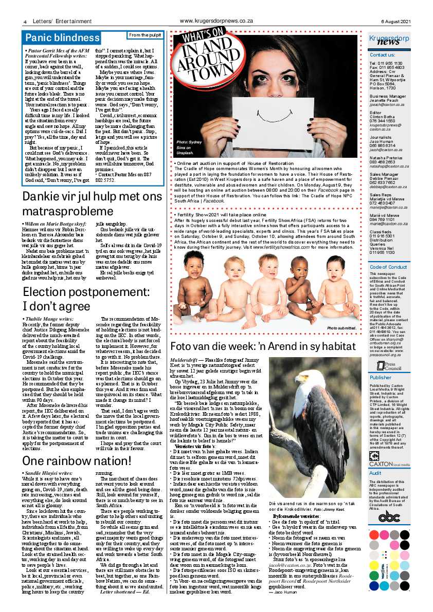 Krugersdorp News 6 August 2021 page 4