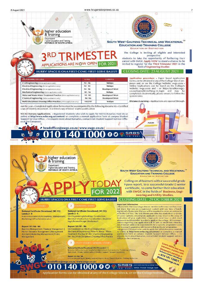 Krugersdorp News 6 August 2021 page 7