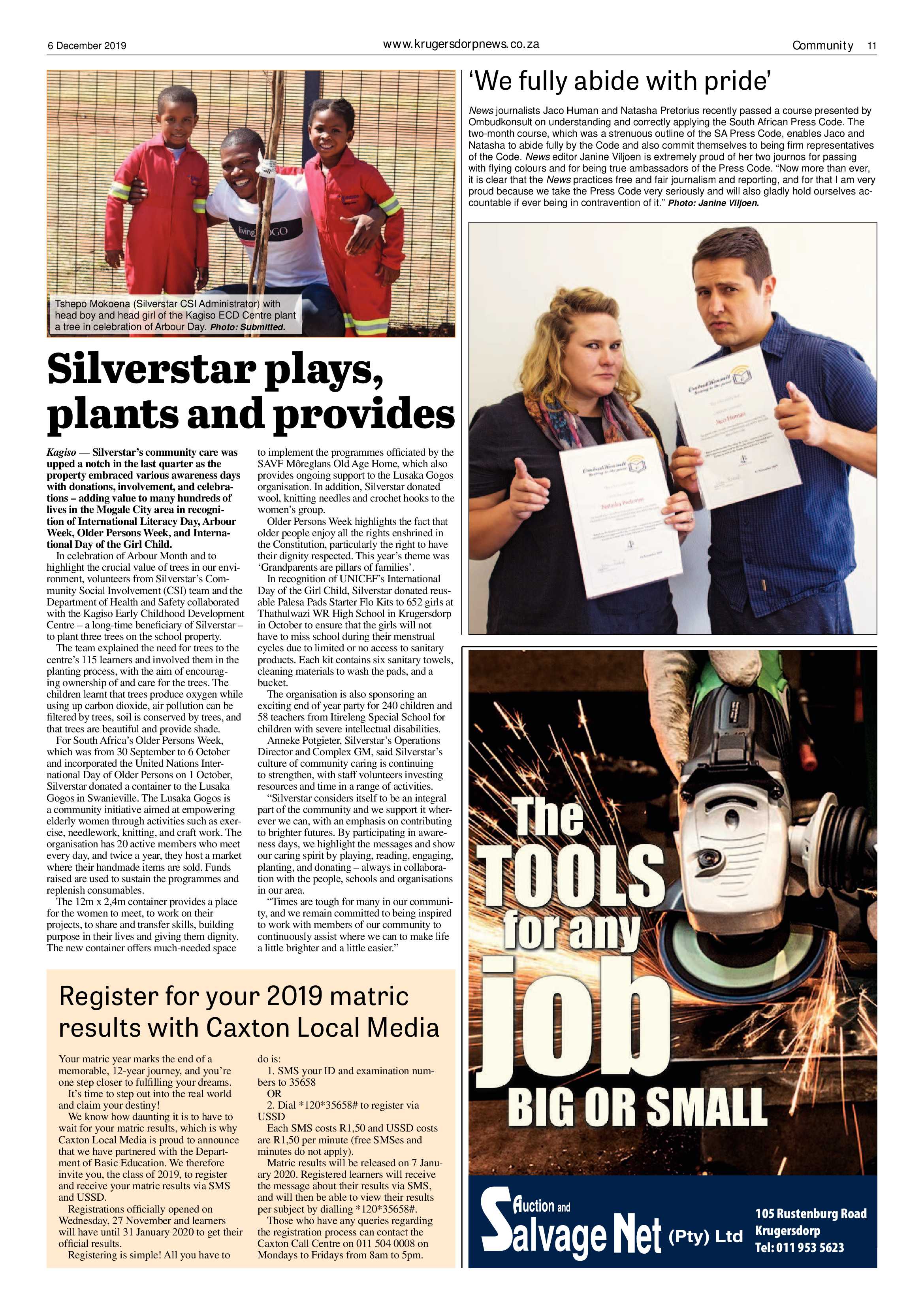 Krugersdorp News 6 December 2019 page 11