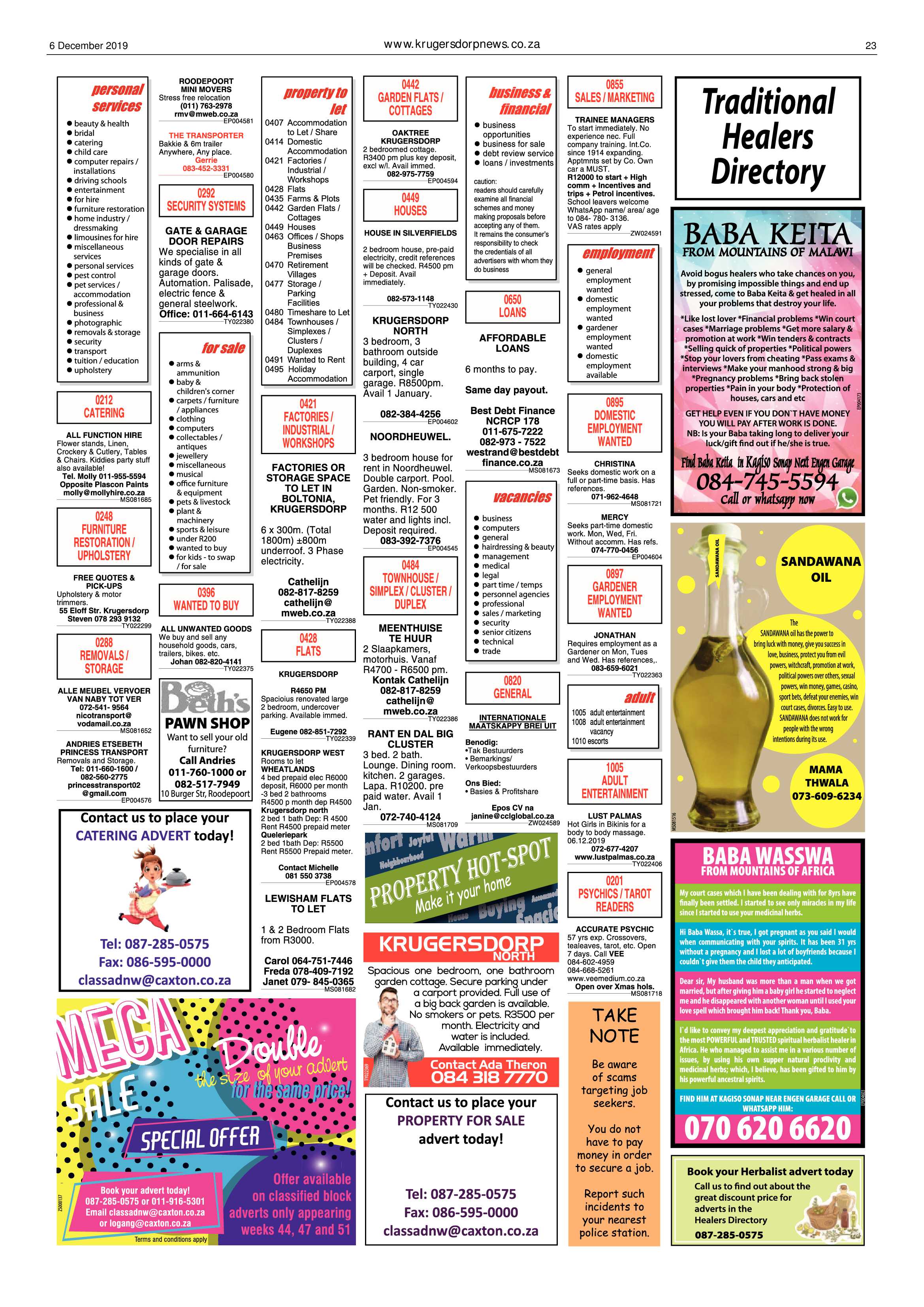 Krugersdorp News 6 December 2019 page 23