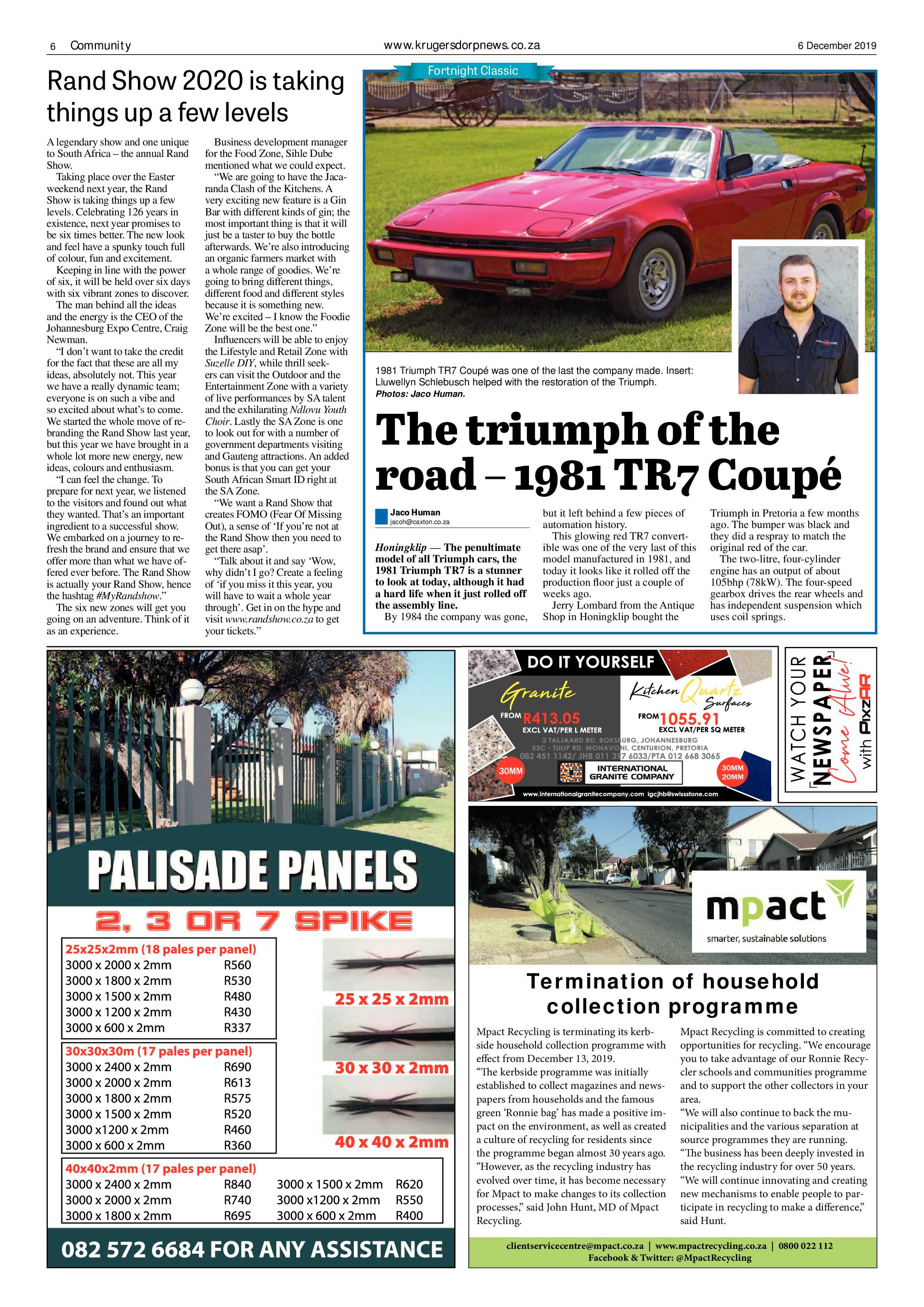 Krugersdorp News 6 December 2019 page 6