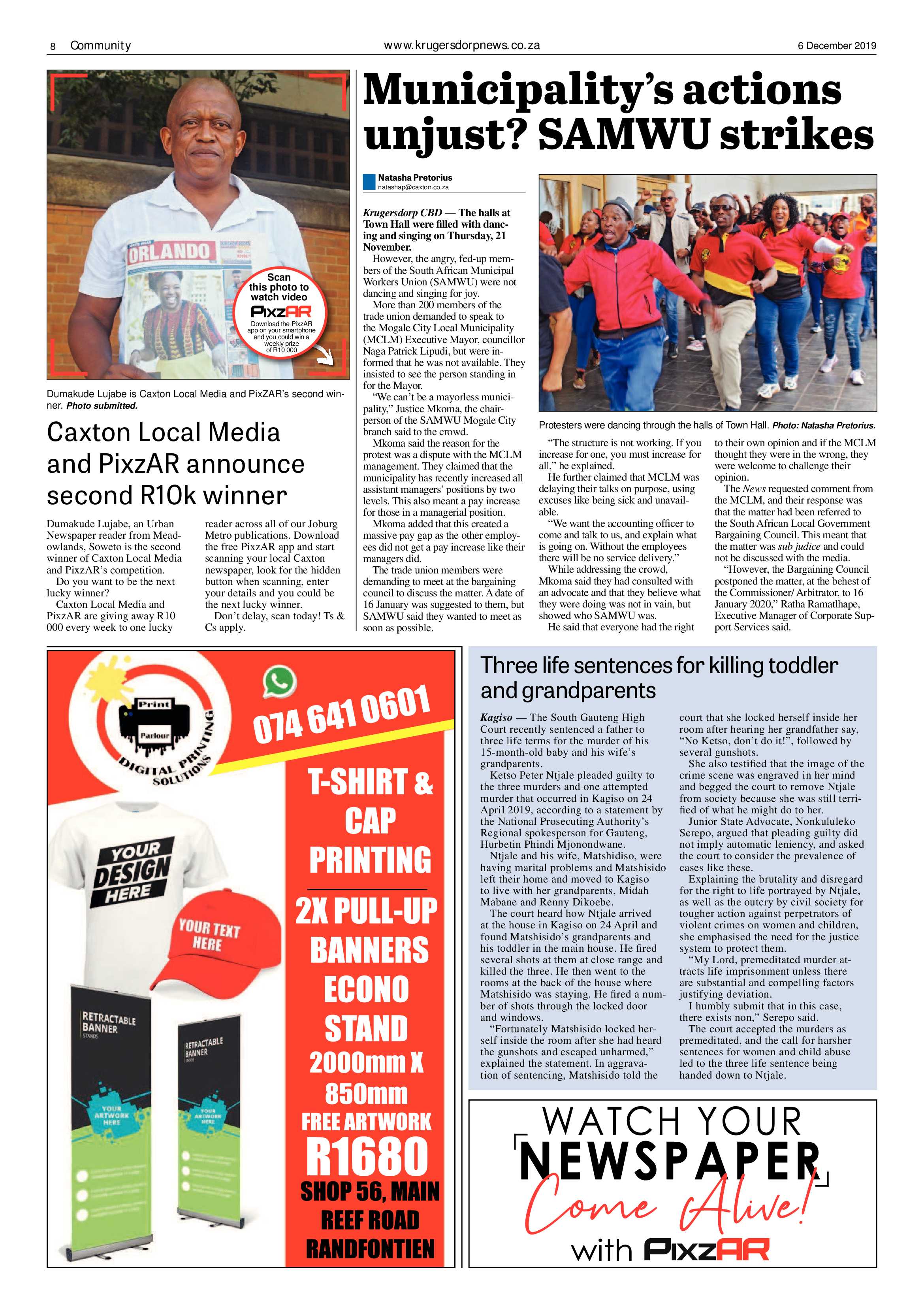 Krugersdorp News 6 December 2019 page 8