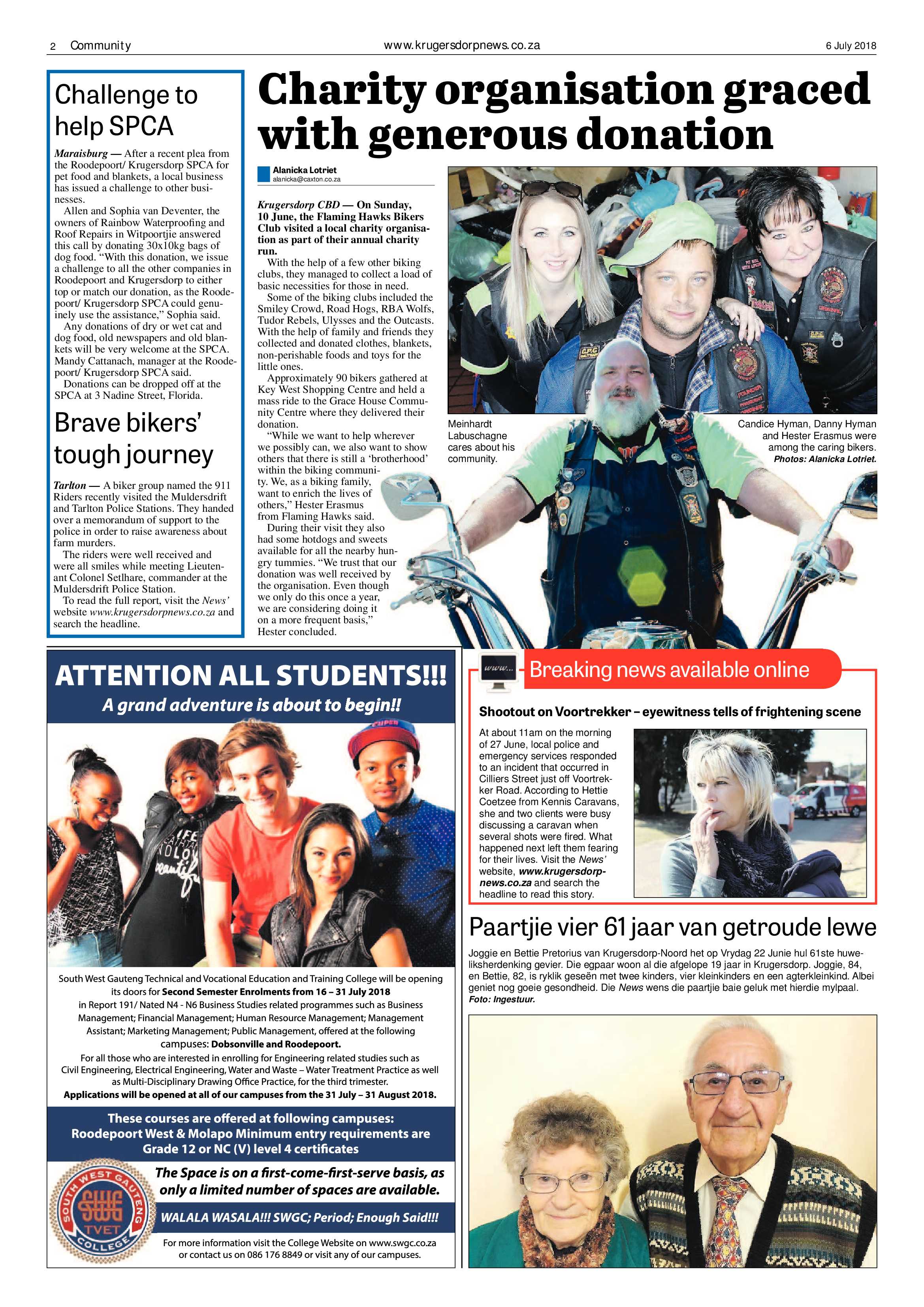 Krugersdorp News 6 July 2018 page 2