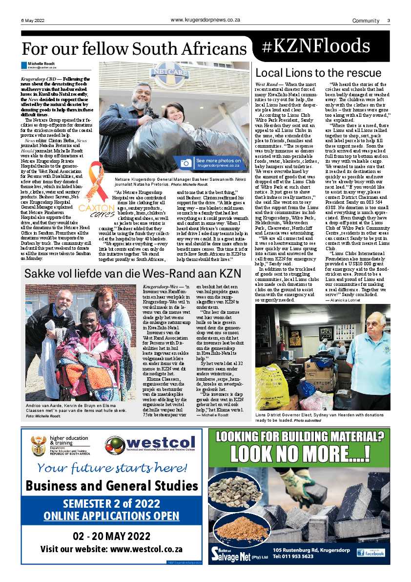 Krugersdorp News 6 May 2022 page 3