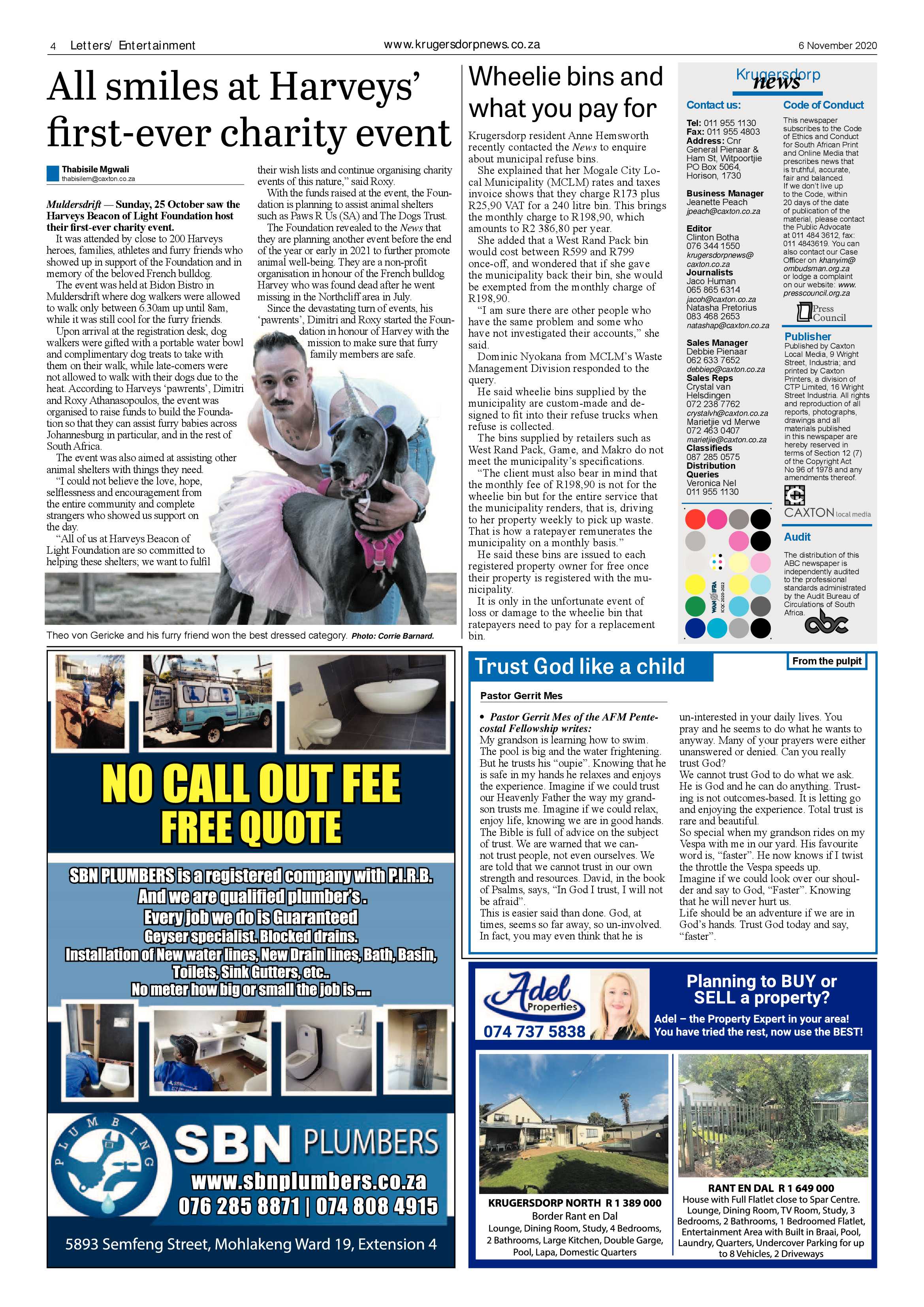 Krugersdorp News 6 November 2020 page 4