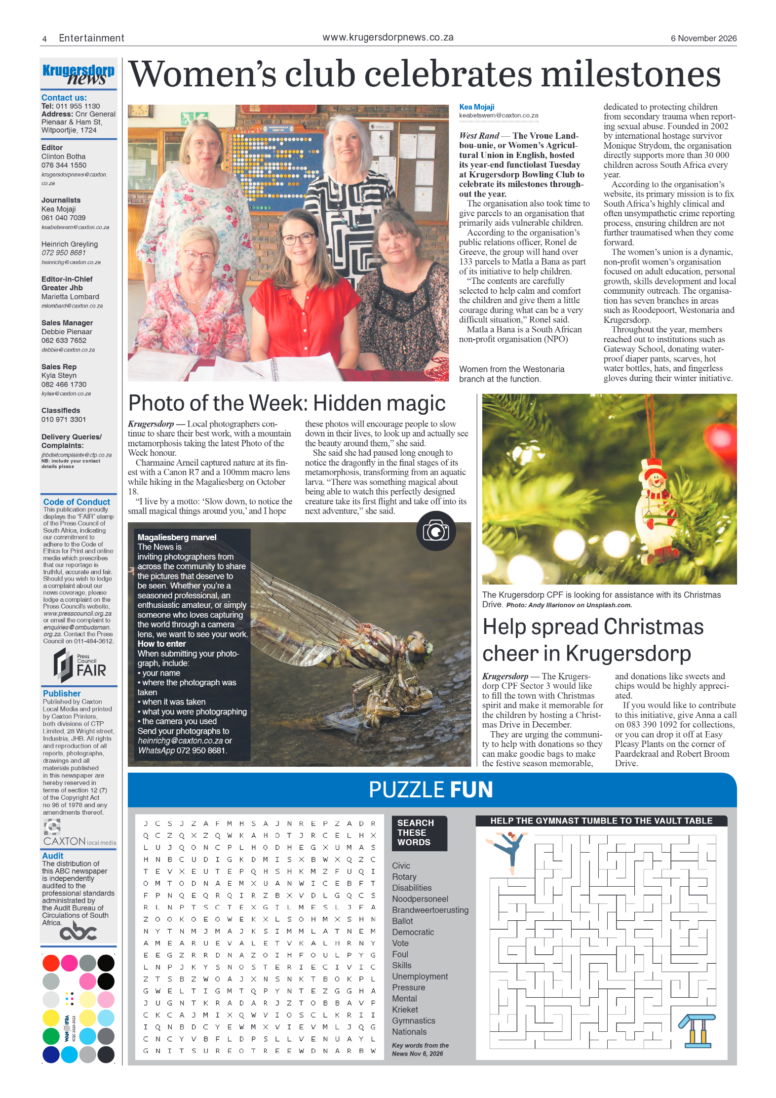 Krugersdorp News 6 November 2026 page 4