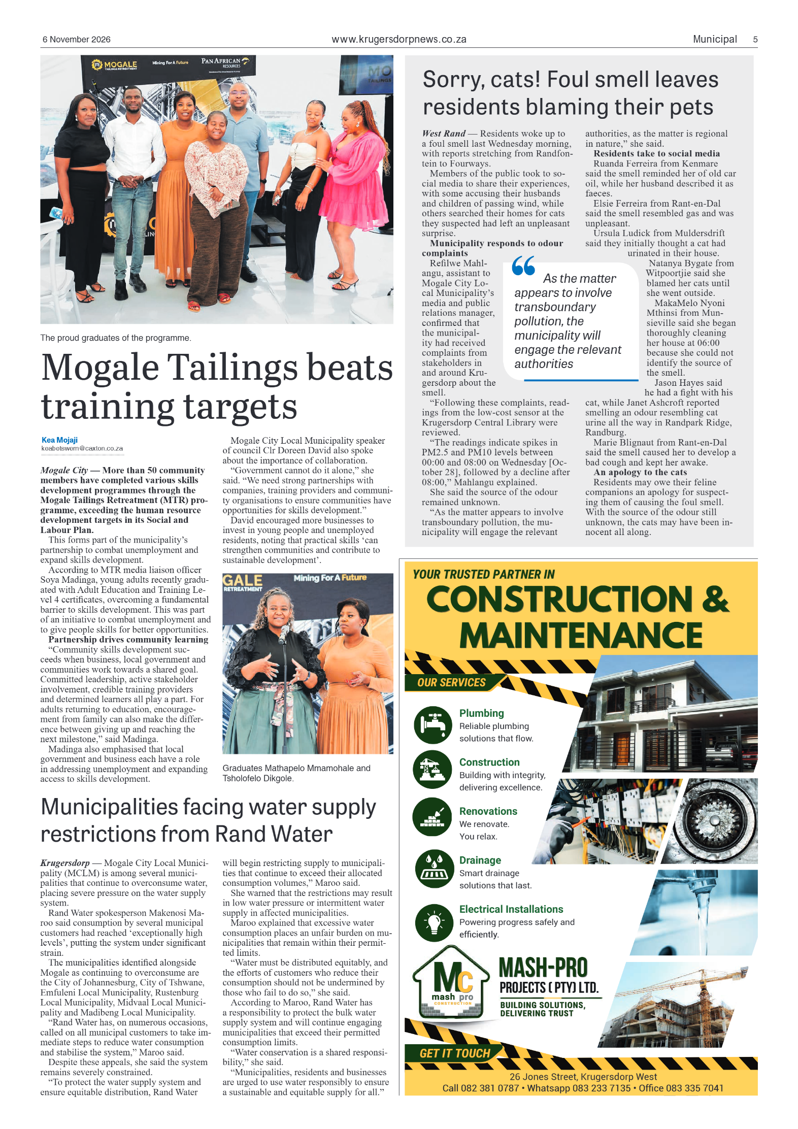 Krugersdorp News 6 November 2026 page 5