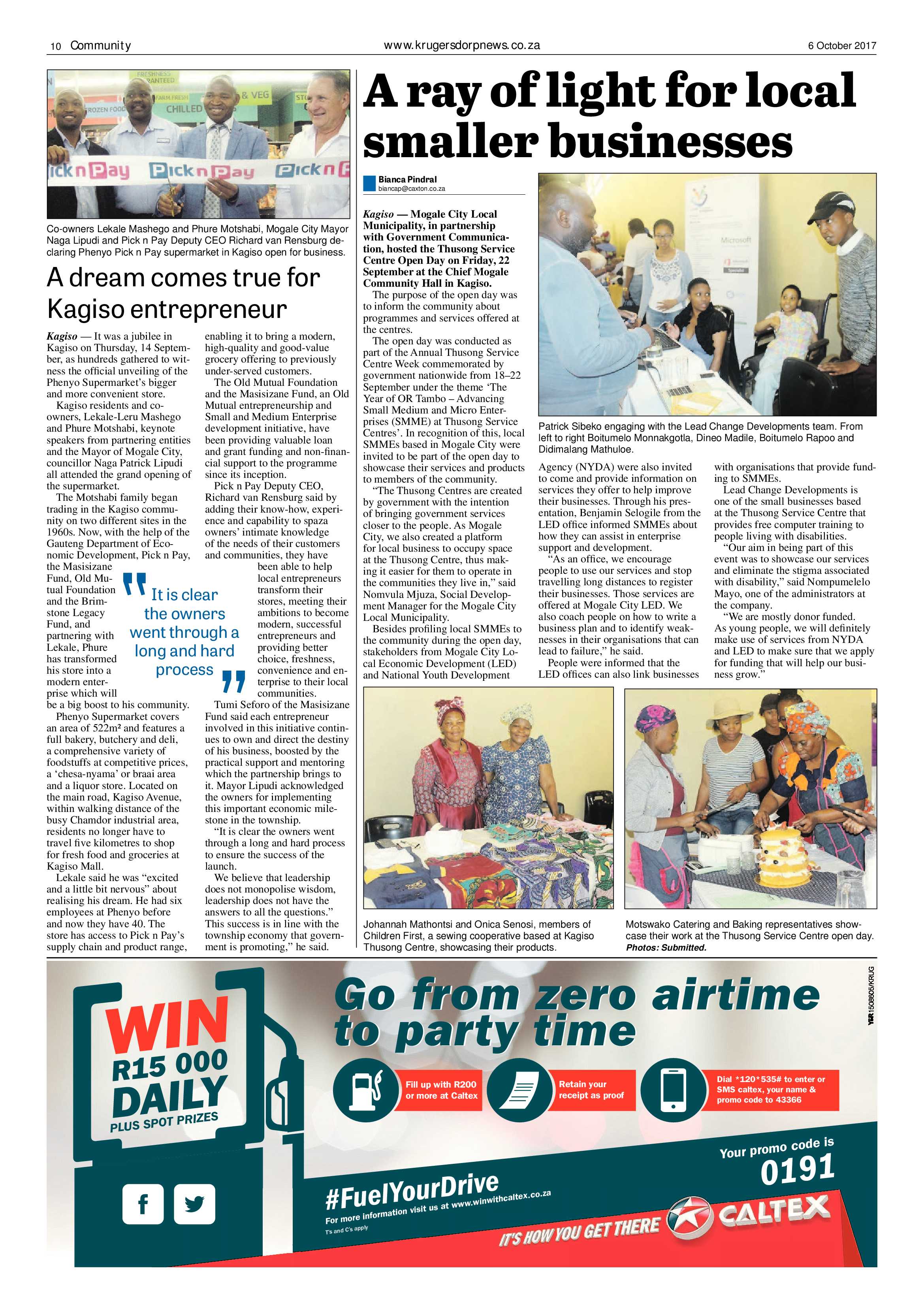 Krugersdorp News 6 October 2017 page 10
