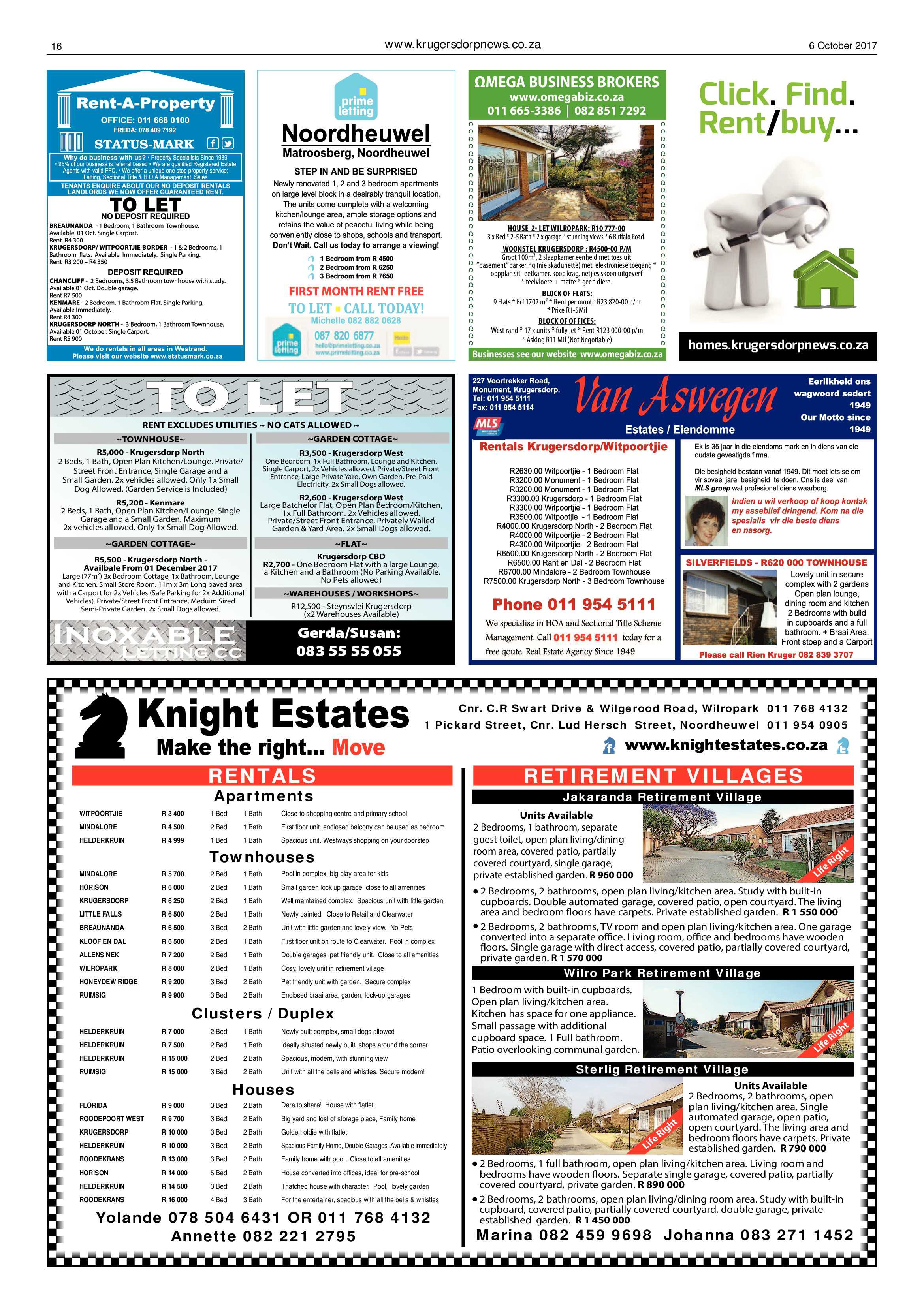 Krugersdorp News 6 October 2017 page 16